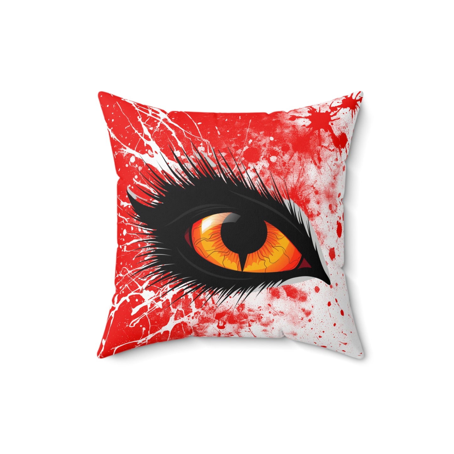 Halloween Theme Spun Polyester Square Pillow, One Eyeball Monster Halloween Decor, Accent for Any Room, Halloween and Monster Lovers