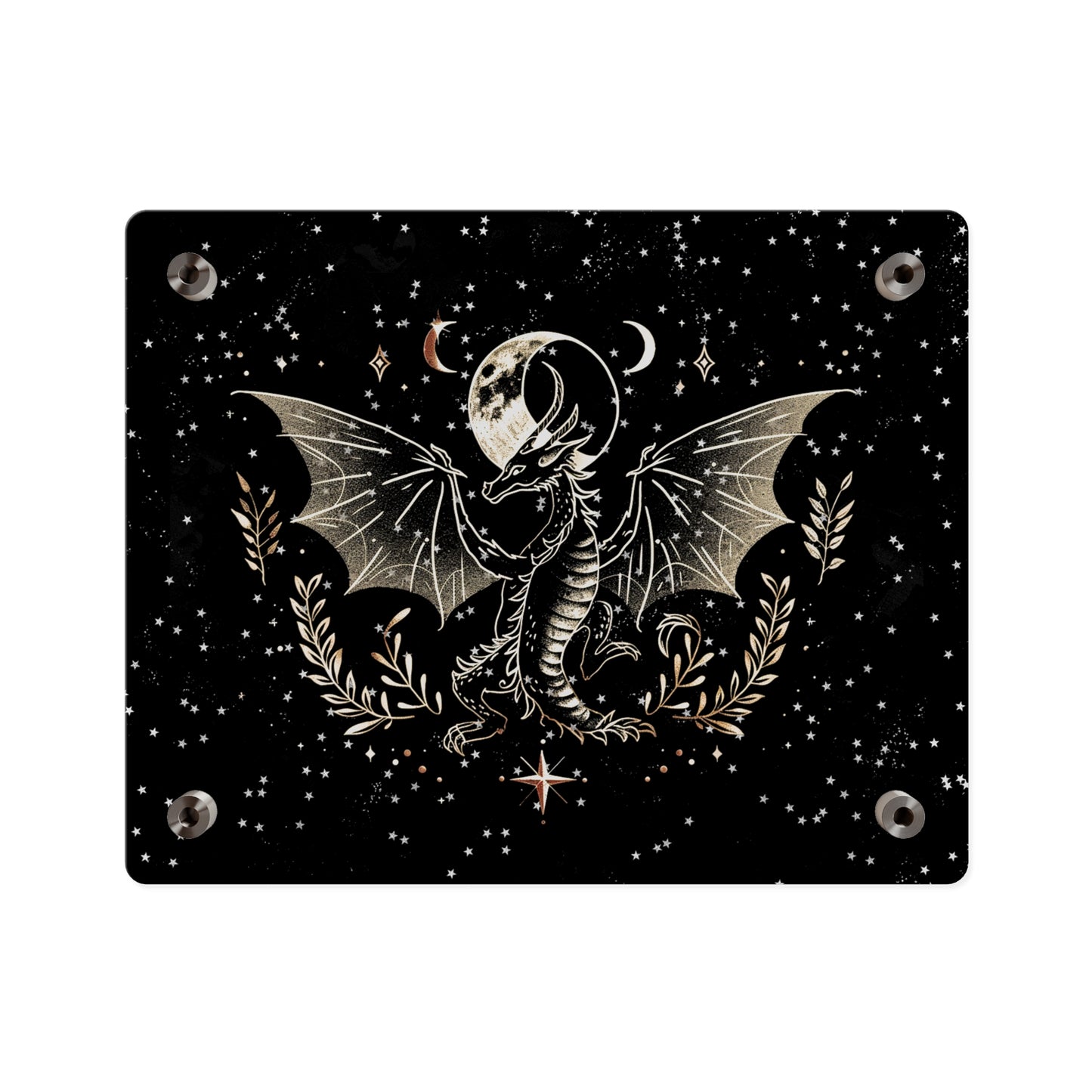 Mystical Dragon Acrylic Wall Art Panel - Celestial Home Decor