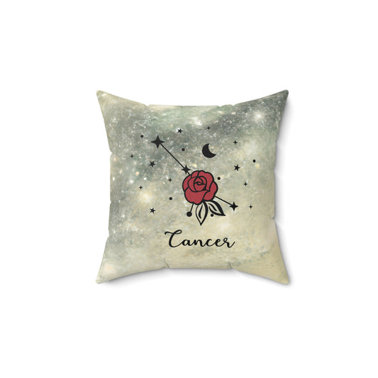 Cancer Zodiac Spun Polyester Pillow | Celestial Decor, Astrology Gift, Star Sign, Home Accent, Horoscope Decor