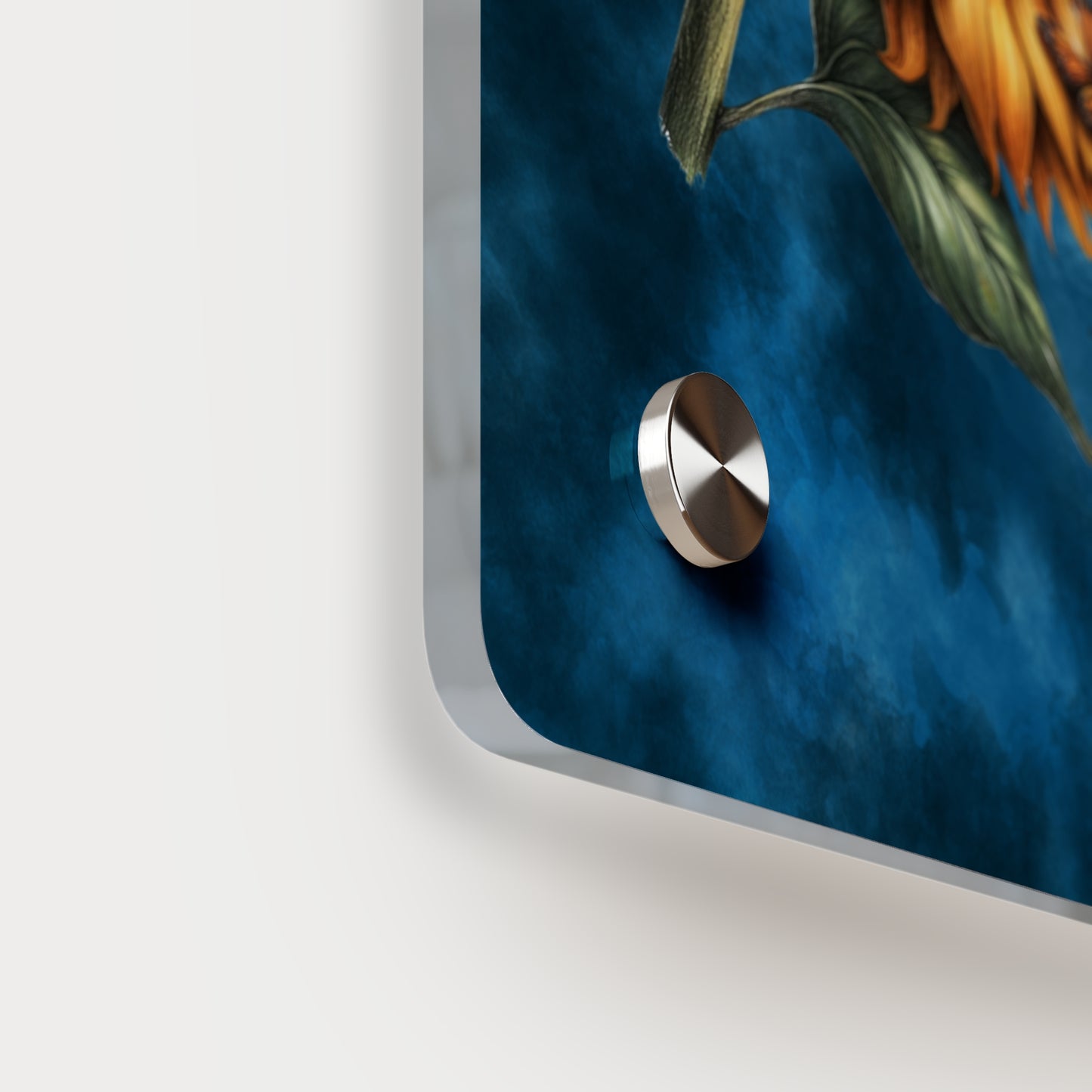 Inspirational Sunflower Acrylic Wall Art Panel - "Stronger Than The Storm"