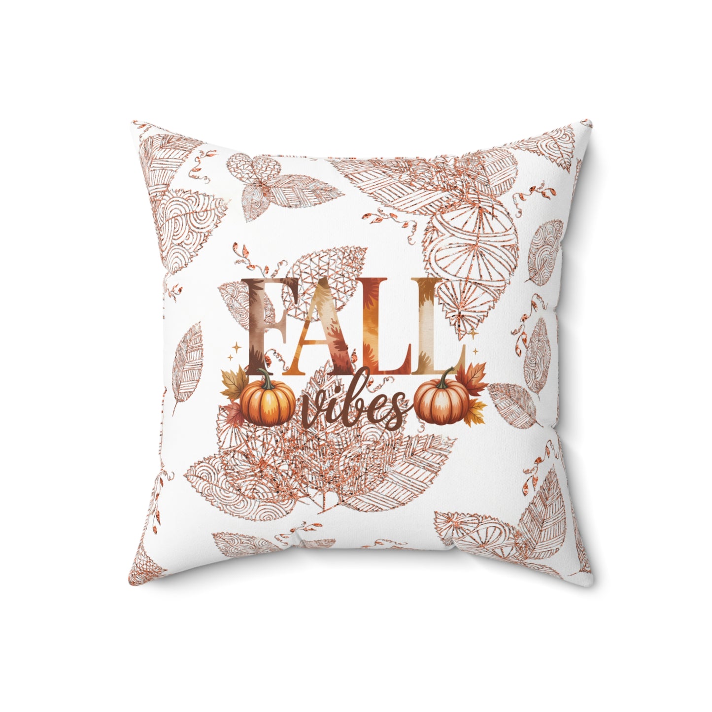 Fall Vibes Decorative Pillow, Cozy Autumn Accent, Pumpkin Decor, Seasonal Home Accent, Harvest Celebration Cushion