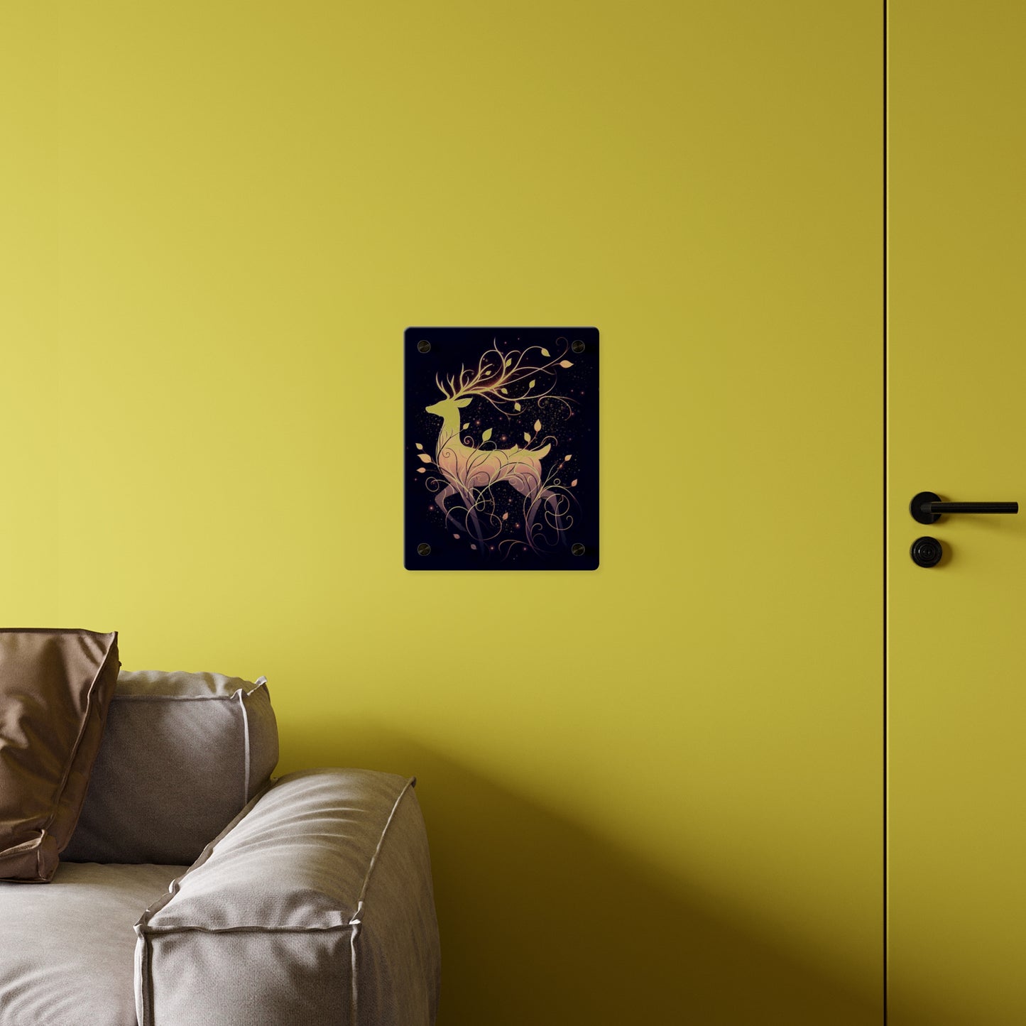 Elegant Deer Acrylic Wall Art Panel - Nature-Inspired Home Decor