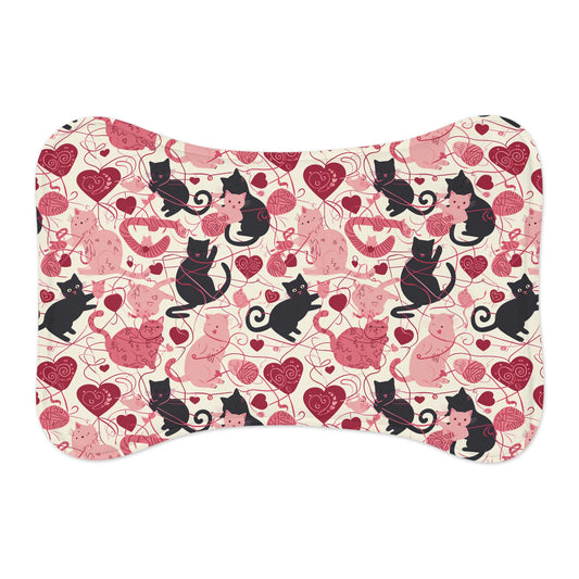 Cute Cat and Dog Feeding Mat, Pet Feeding Mats, Playful Design, Ideal for Cats and Dogs, Pet Lovers, Home Decor, Gift Idea