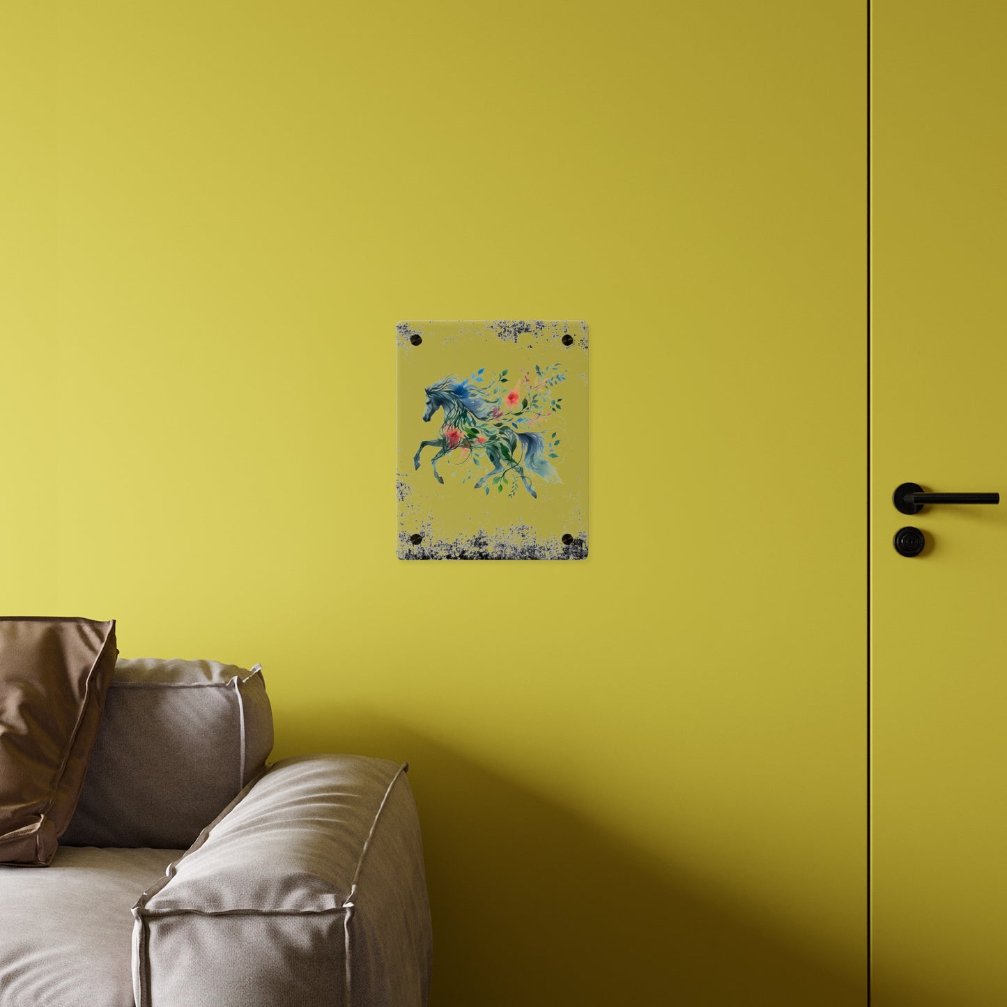 Whimsical Horse Acrylic Wall Art Panel – Nature-Inspired Home Decor