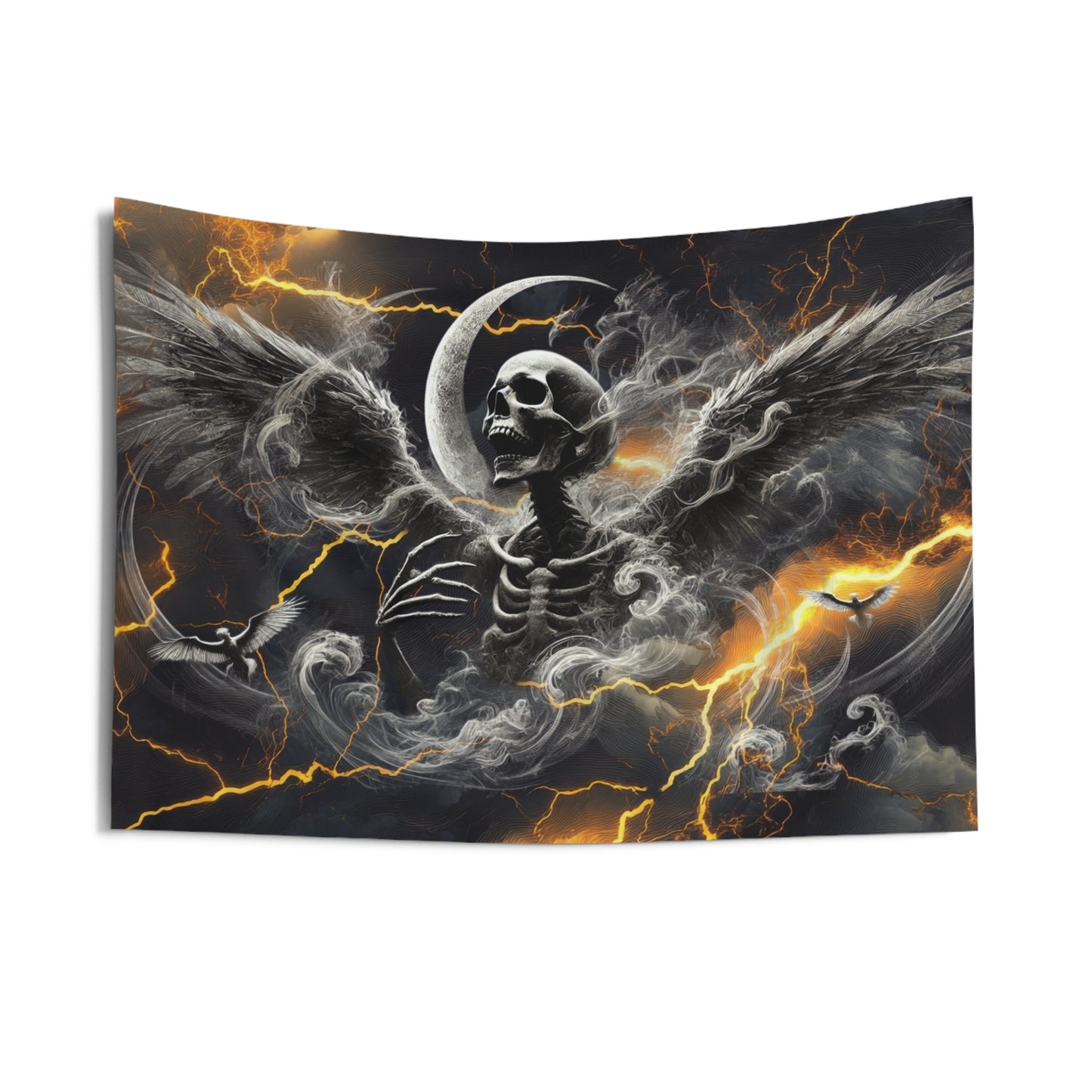 Gothic Skull Wall Tapestry - Dark Wall Decor, Bohemian Home Art, Halloween Decor, Unique Gift for Halloween, Witchy Aesthetic