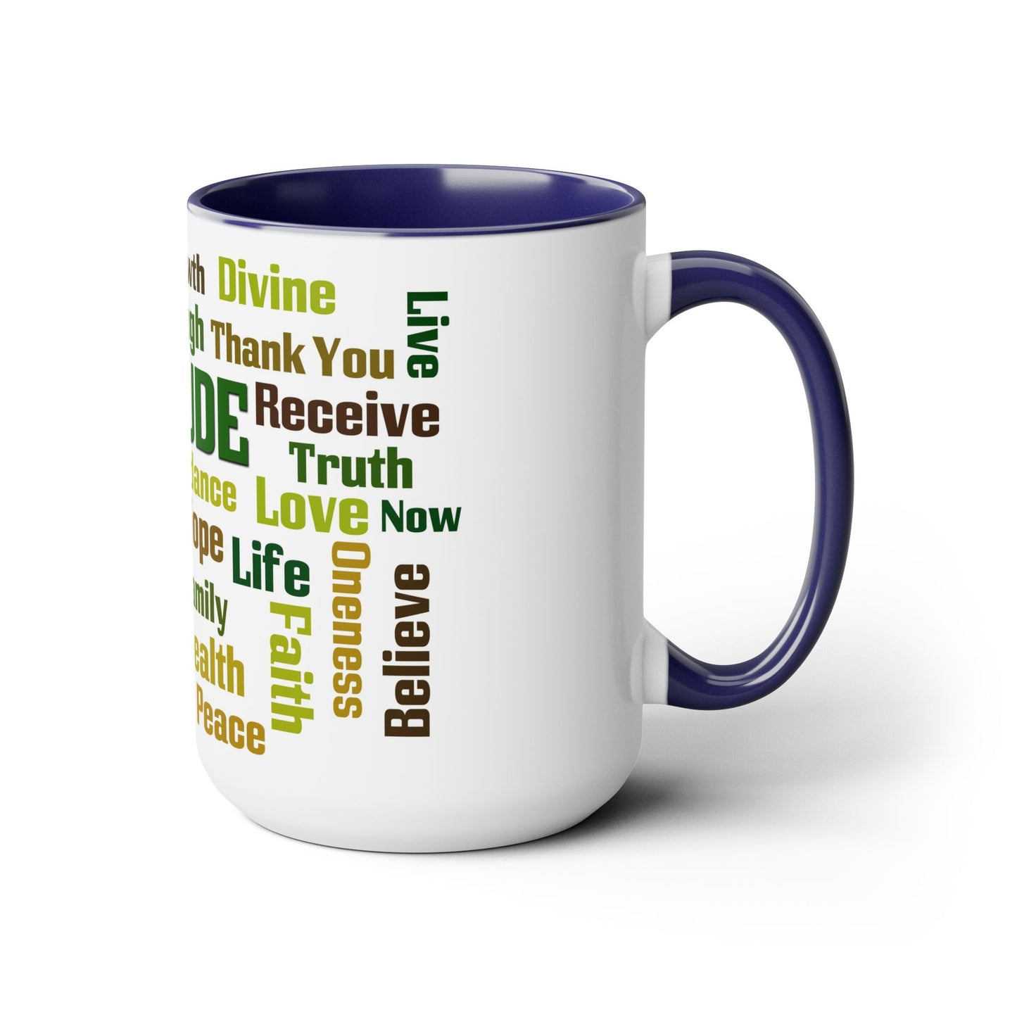 Inspirational Two-Tone Coffee Mugs,15oz, Coffee, Tea, Hot Chocolate Lovers, Gift Idea for Family, Friends and Co-Workers, for Any Occasion