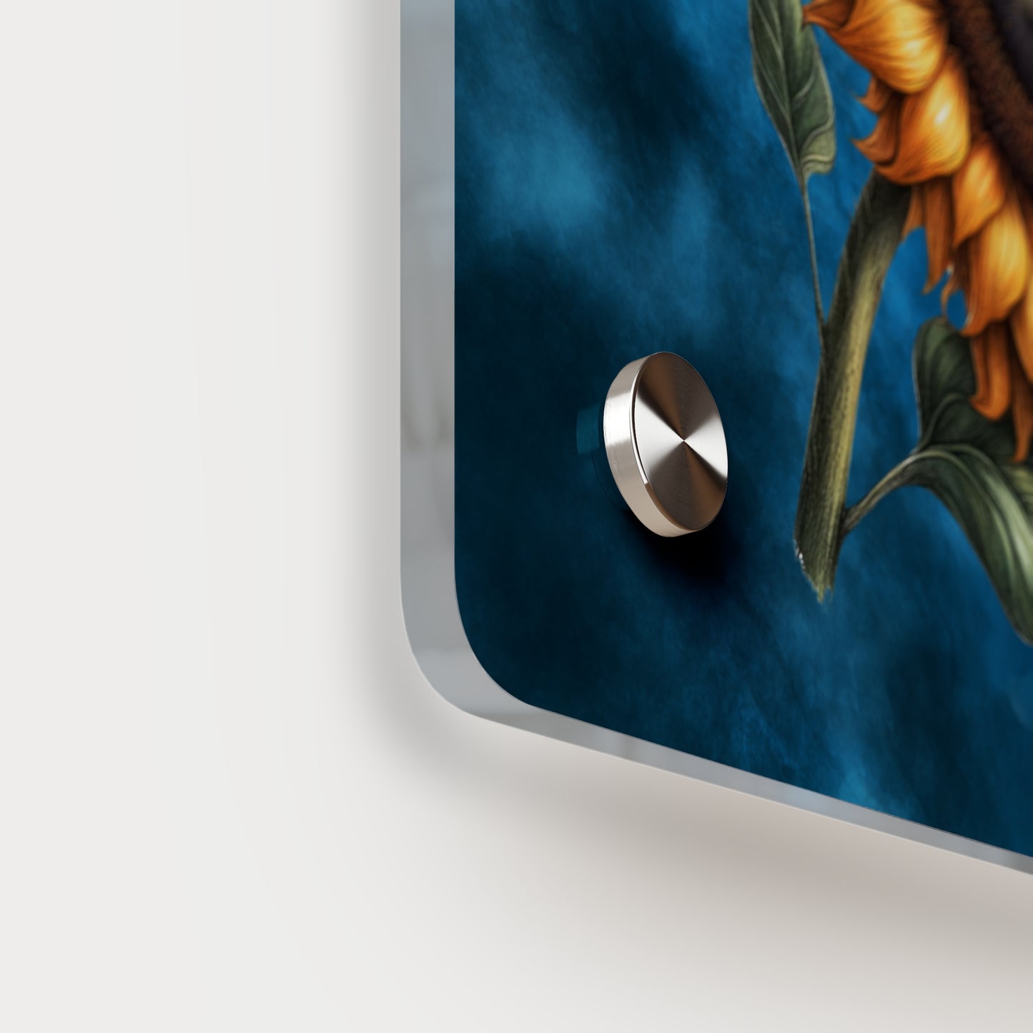 Inspirational Sunflower Acrylic Wall Art Panel - "Stronger Than The Storm"