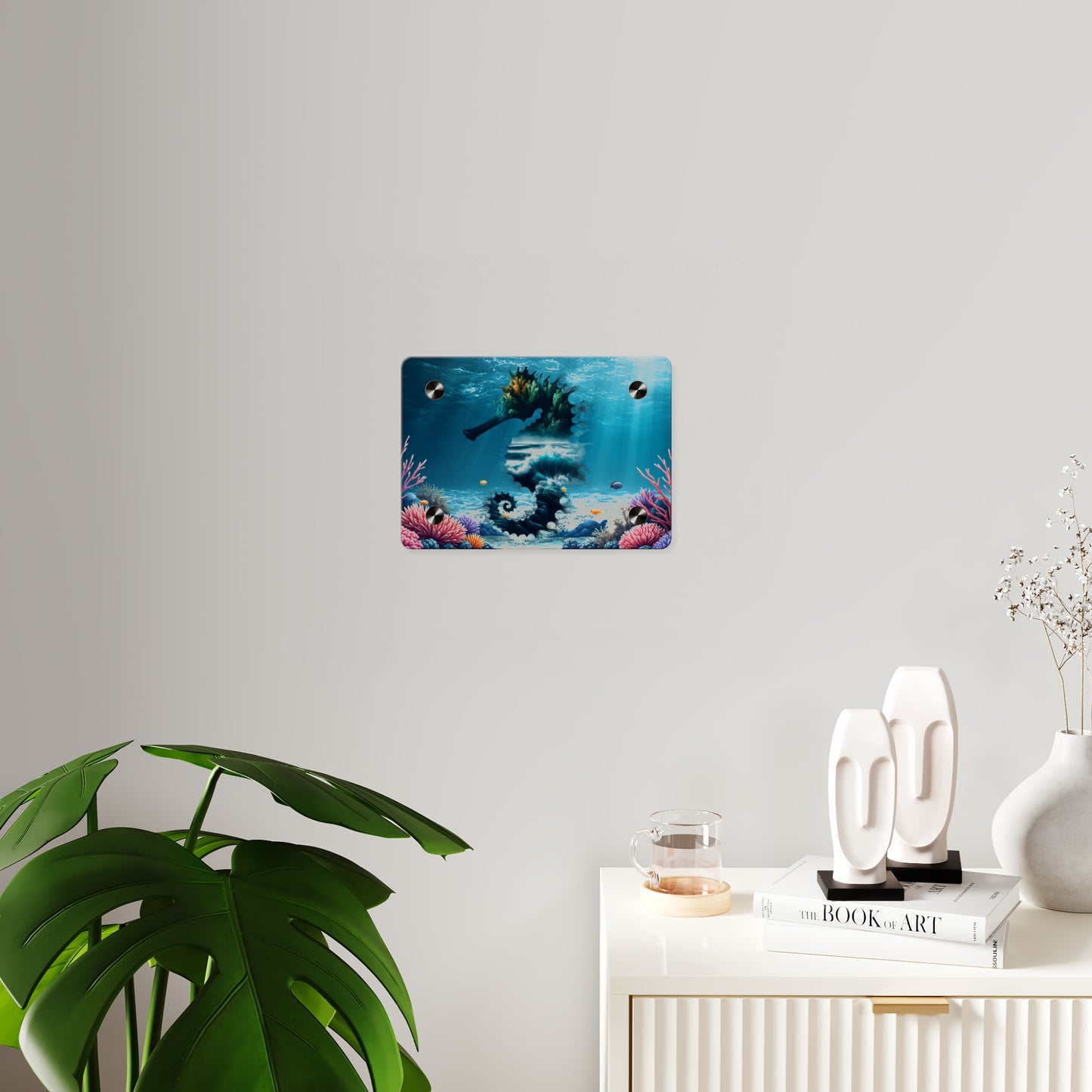 Acrylic Wall Art Panel — Underwater Seahorse Ocean Scene Panel