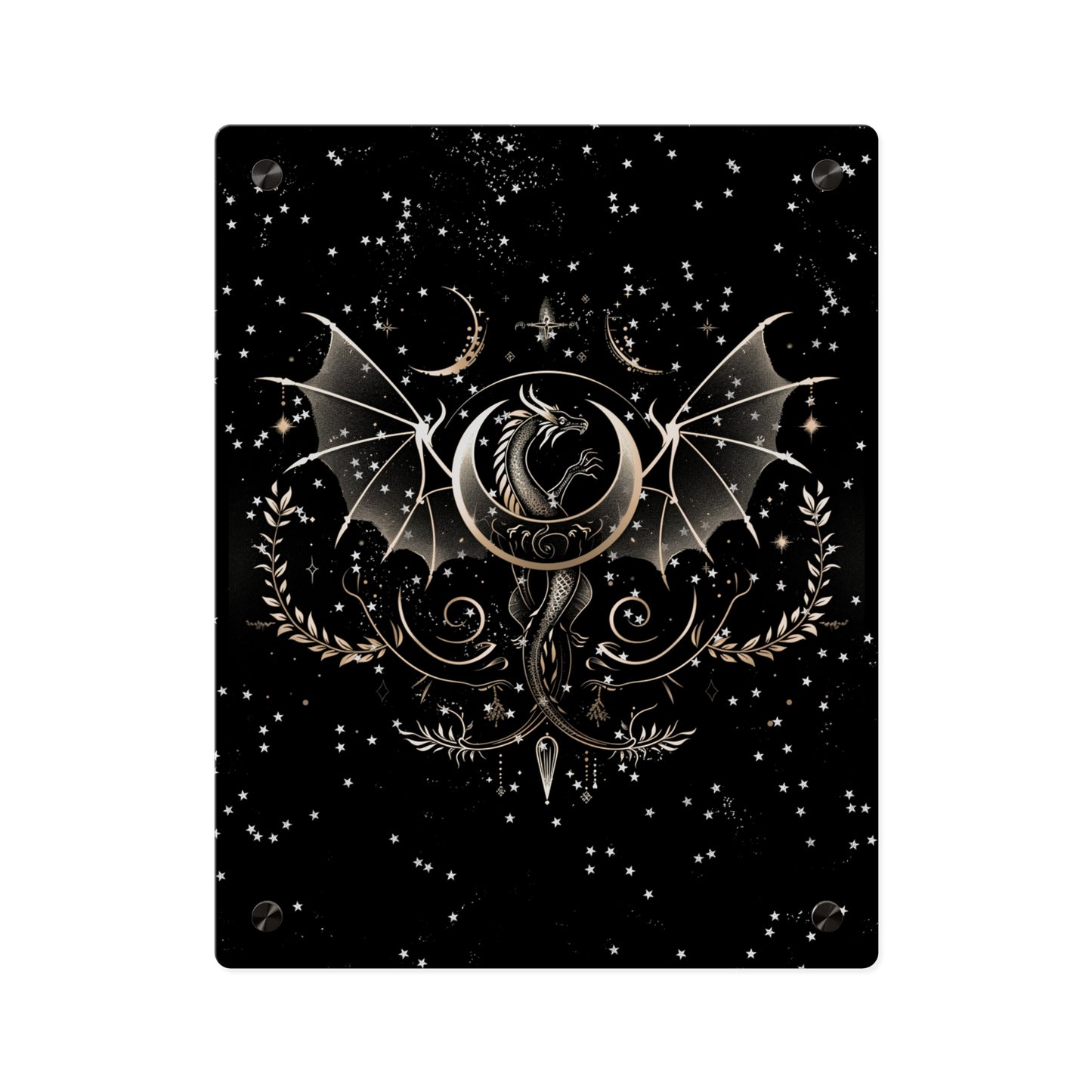 Mystical Dragon Acrylic Wall Art Panels - Celestial Decor for Fantasy Lovers