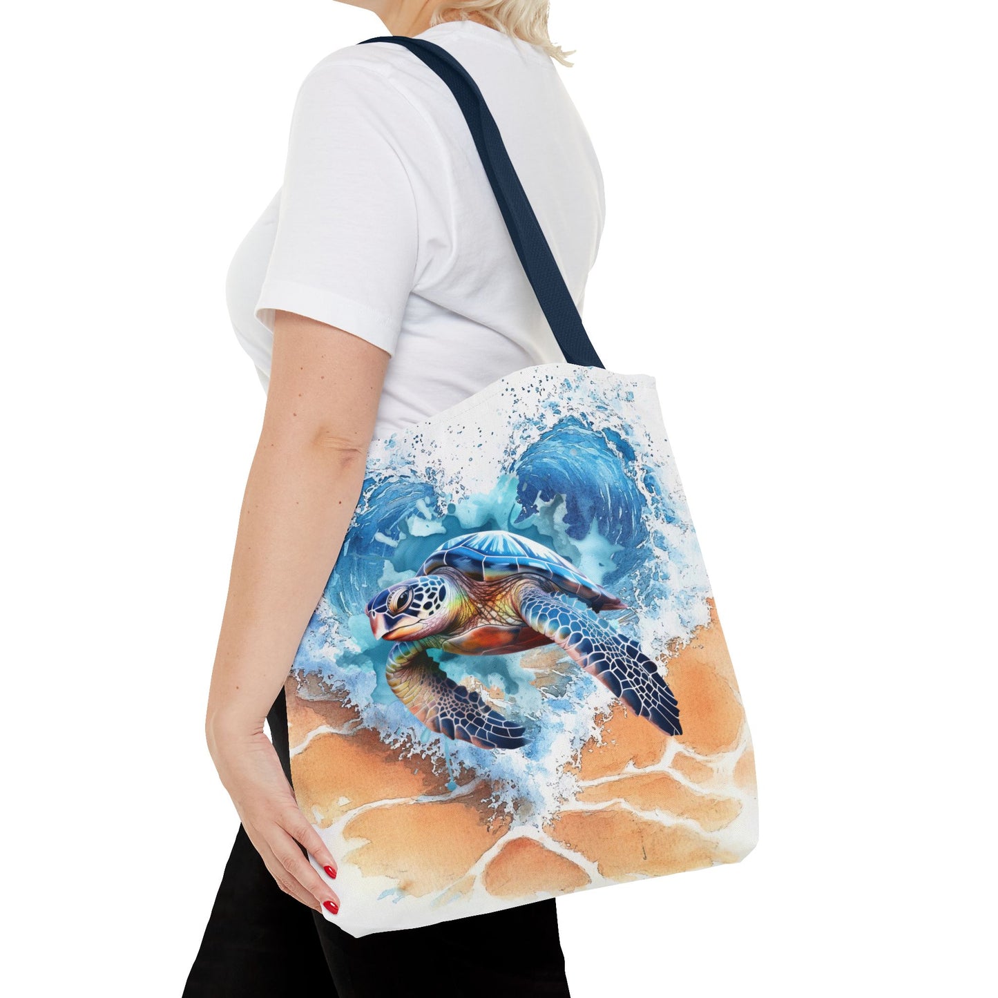 Ocean Turtle Tote Bag - Eco-Friendly, Beach Vibes, Summer Gift, Sea Life Accessory, Environmental Awareness