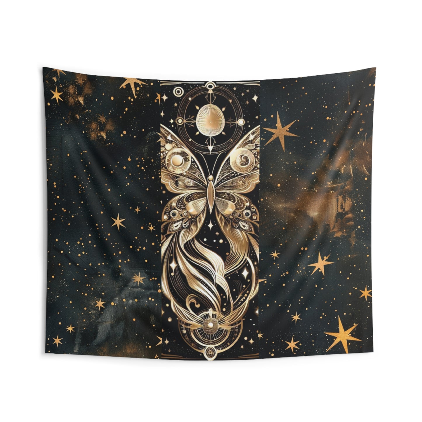 Celestial Butterfly Wall Tapestry, Boho Wall Decor, Cosmic Art, Spiritual Room Accent, Astrology Gift, Home Aesthetic