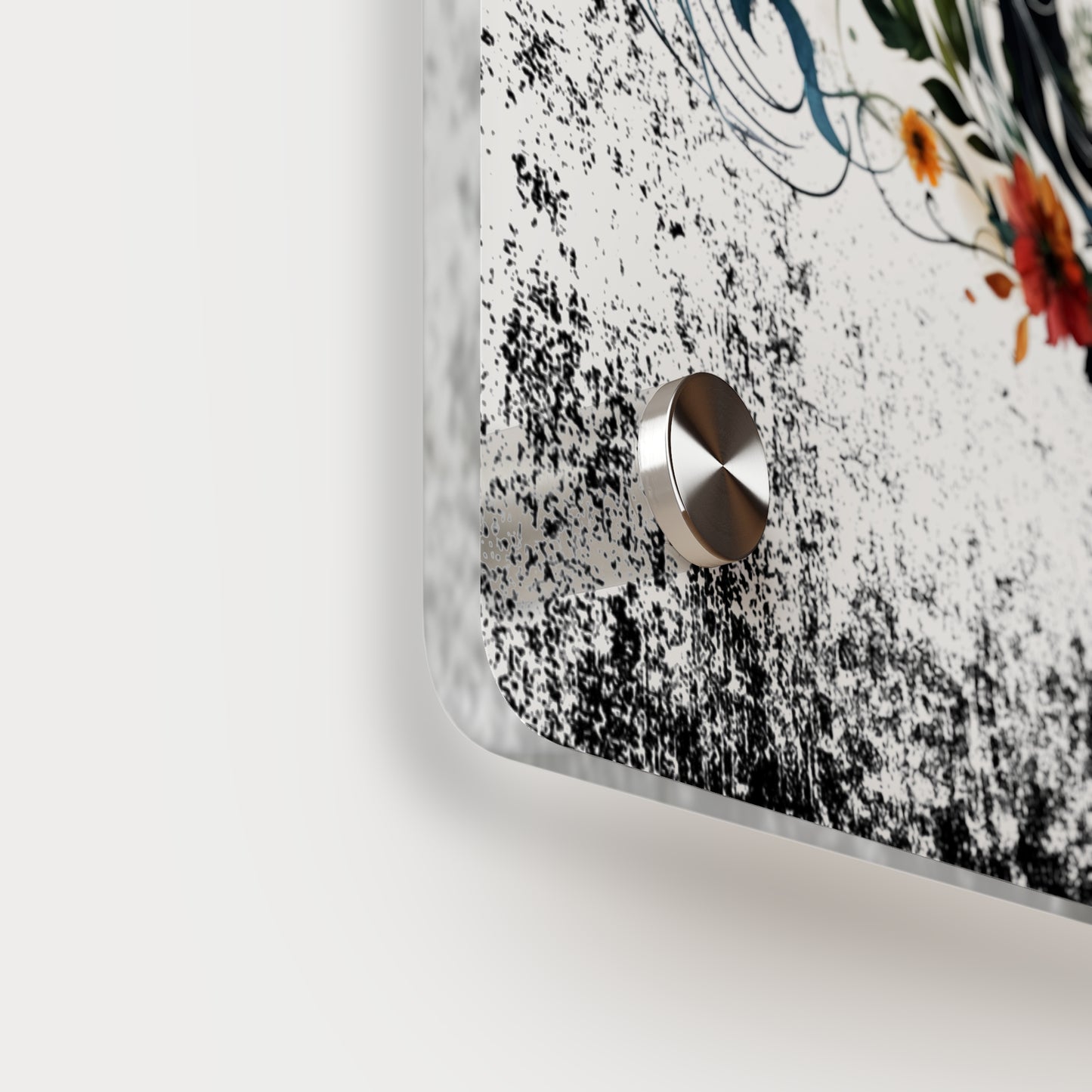 Vibrant Floral Horse Acrylic Wall Art Panel - Home Decor