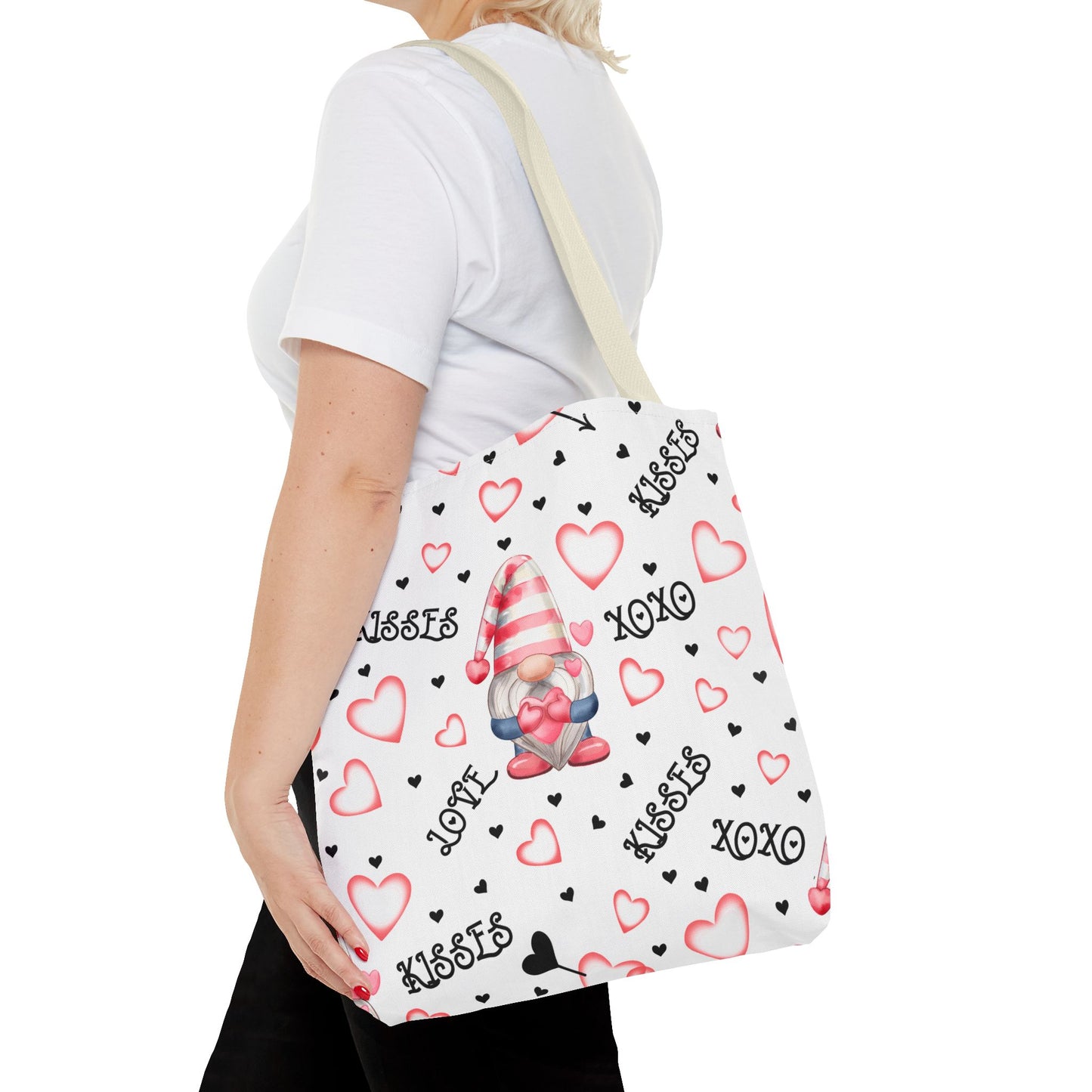 Romantic Love Gnome Tote Bag - Whimsical Valentine Gift for Gnome Lovers