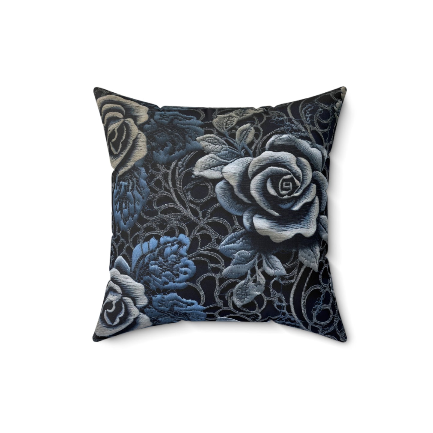 Elegant Gothic Floral Throw Pillow, Home Decor Accent Pillow, Couch Cushion, Gift for Her, Living Room Decor