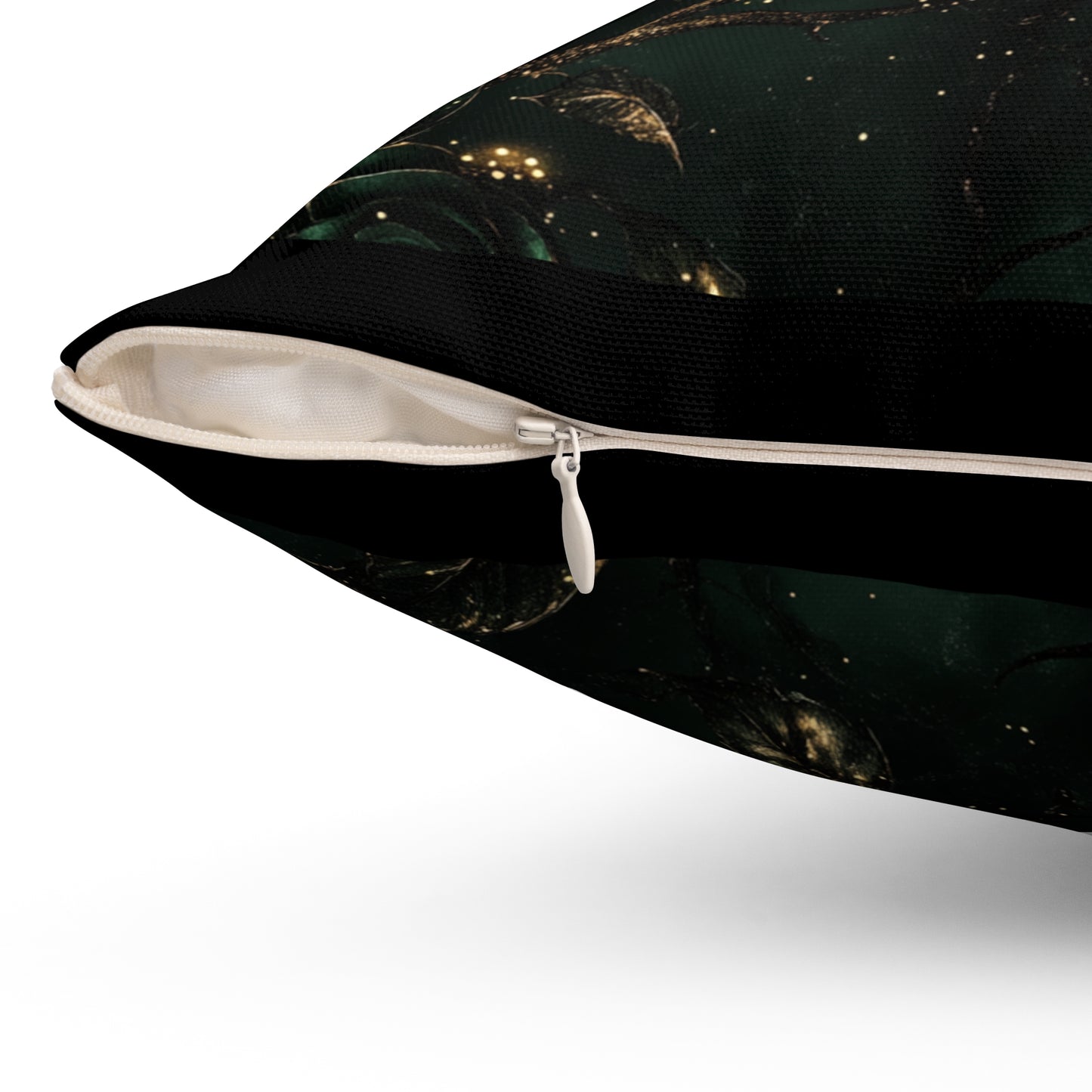 Elegant Gothic Floral Square Pillow, Decorative Cushion, Home Decor, Gift for Her, Sofa Pillow, Bedroom Accent