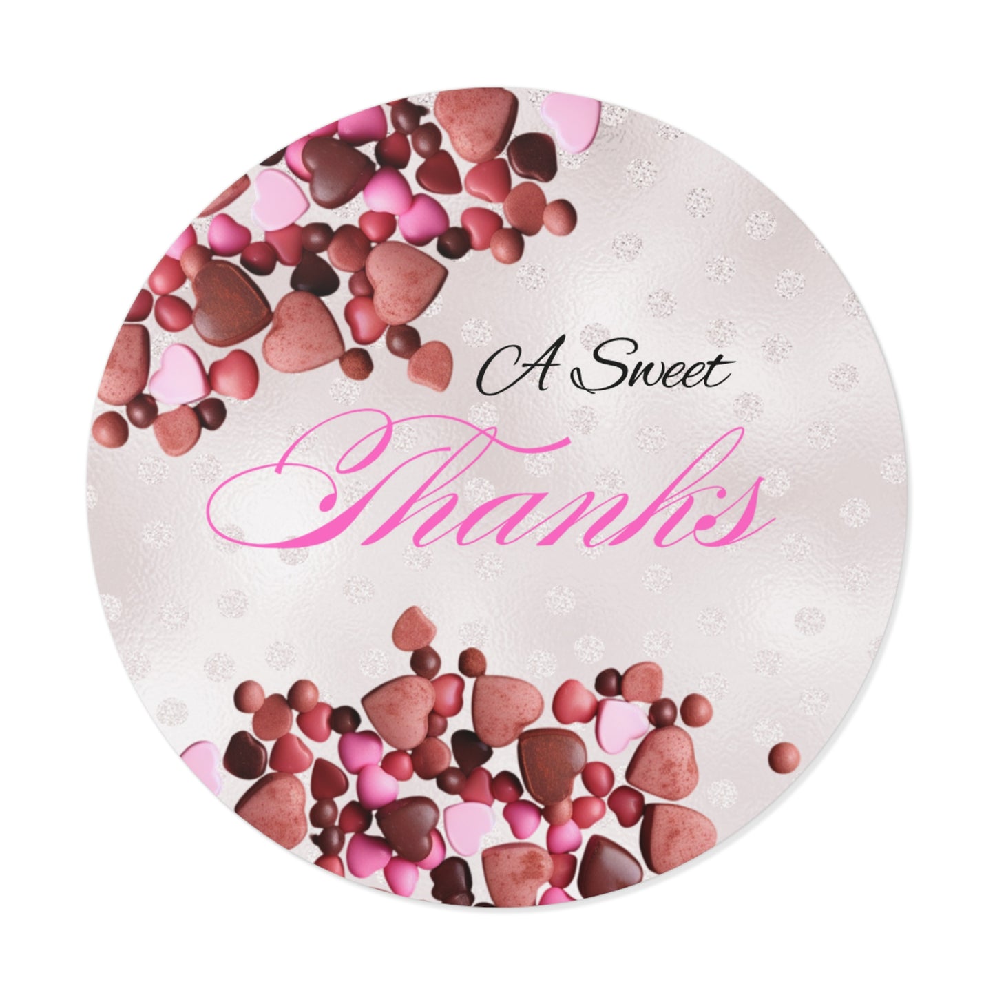 Sweet Heart Round Vinyl Stickers - Perfect For Personalized Wedding Favors, Cute Thank You Stickers, Heart Theme Party Labels, Custom Stickers for [...]