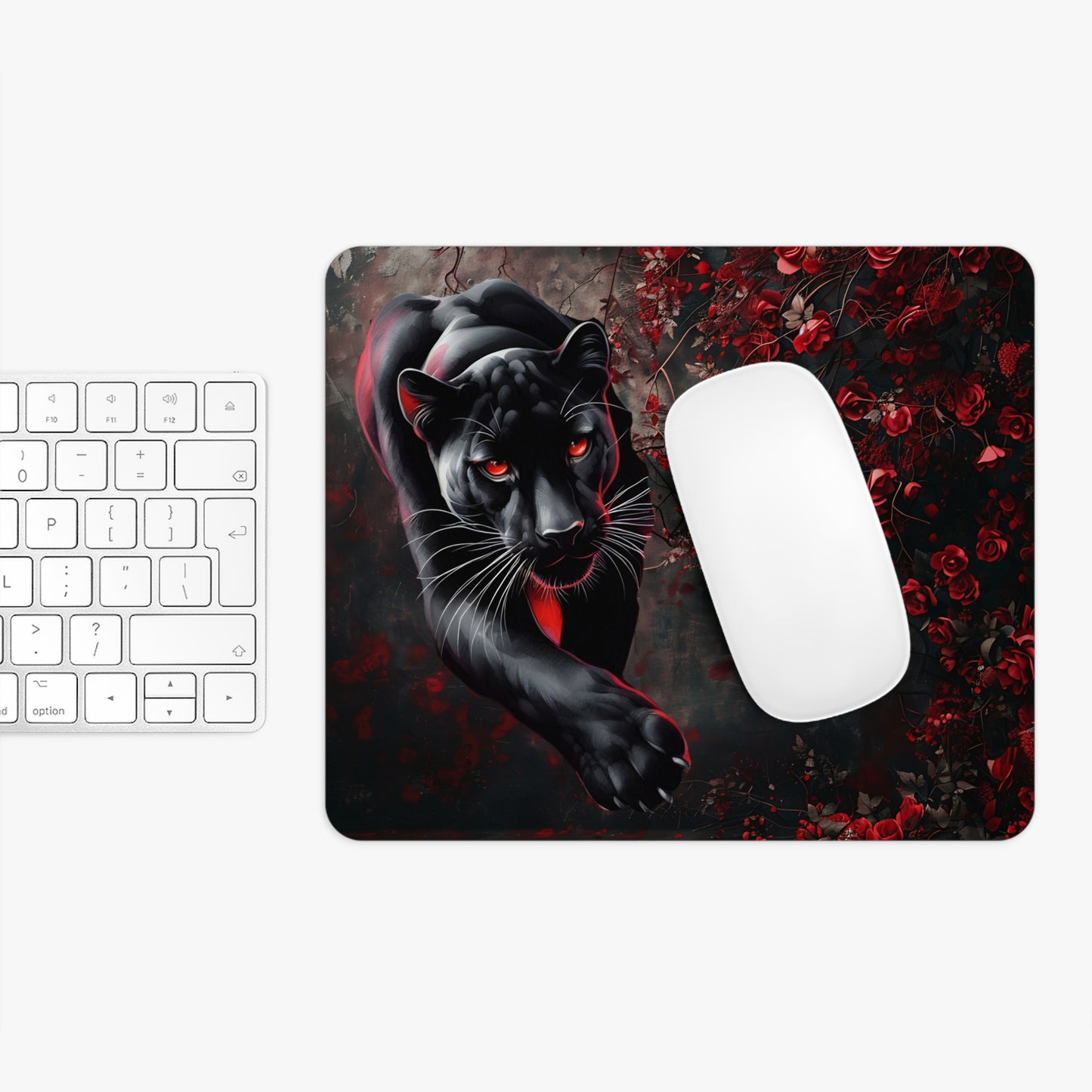 Elegant Panther Desk Mouse Pad - Artistic Desk Mat, Office Decor, Gift for Animal Lovers, Gaming Accessory, Home Office Essentials