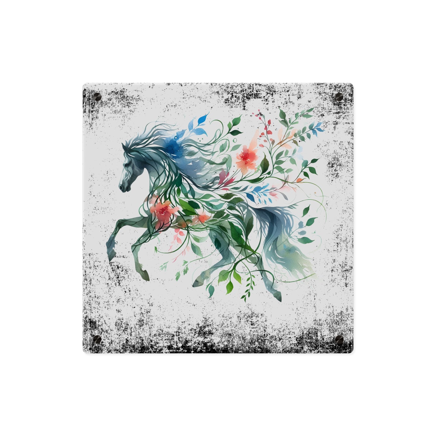 Whimsical Horse Acrylic Wall Art Panel – Nature-Inspired Home Decor