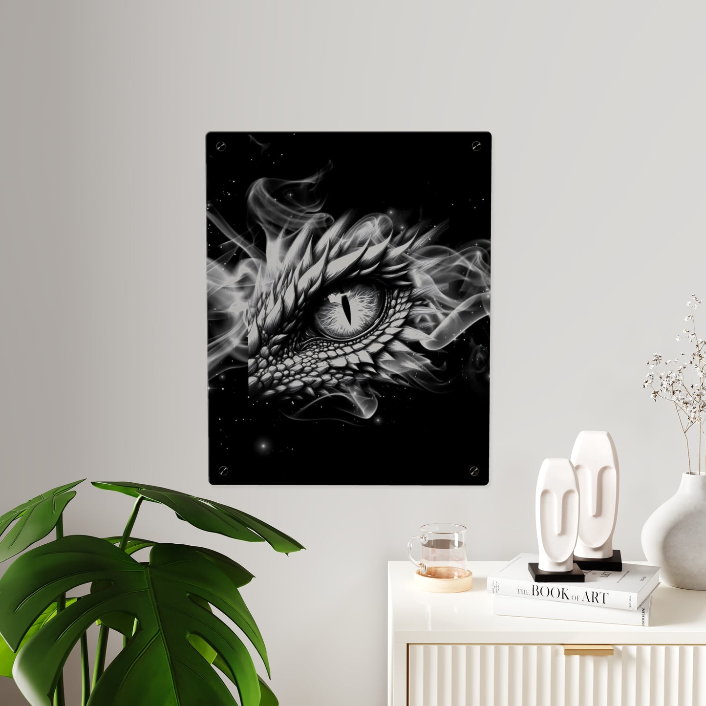 Mystical Dragon Eye Acrylic Wall Art Panels - Home Decor for Fantasy Lovers