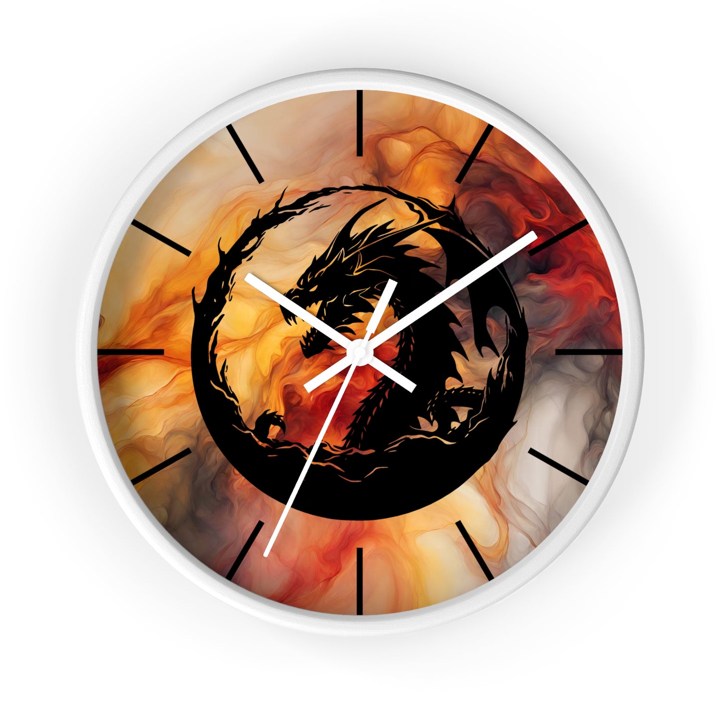 Dragon Smoky Wall Clock - Mystical Home Office Decor Gift