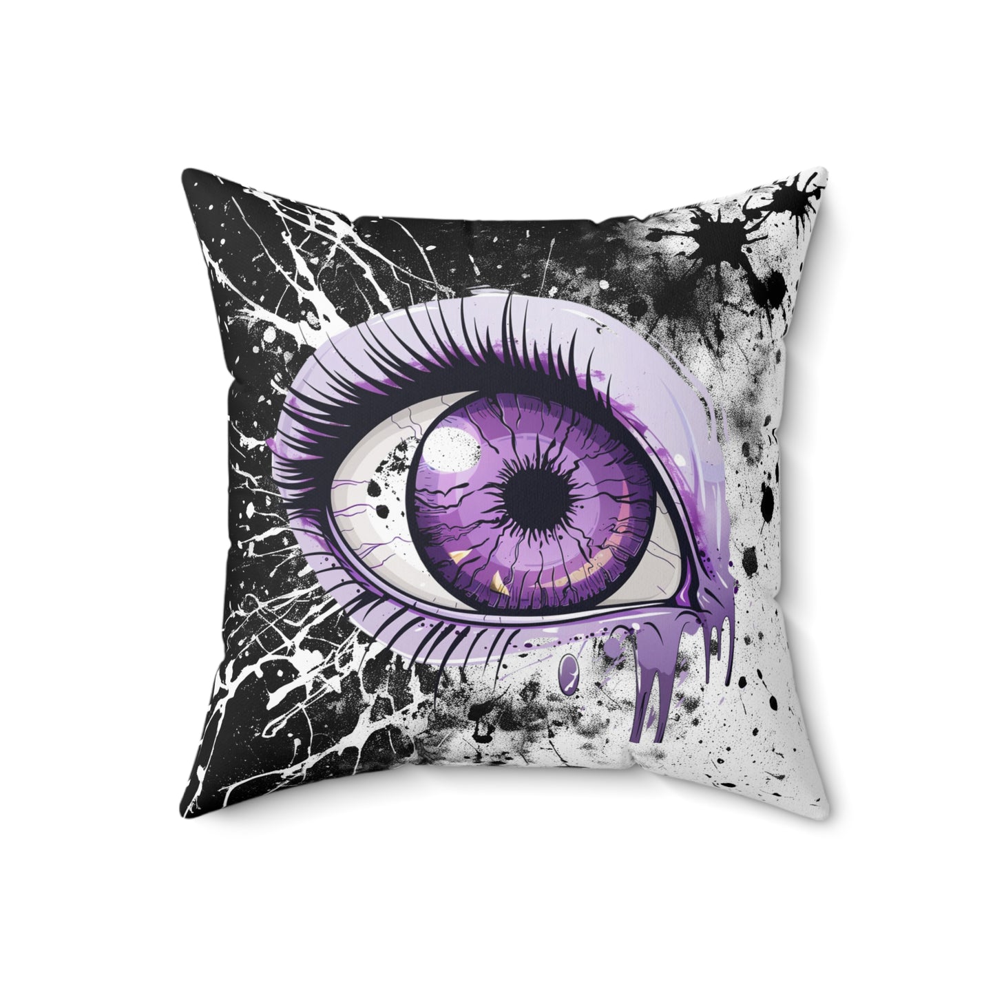 Halloween Theme Spun Polyester Square Pillow, Spooky One Eye Monster Halloween Decor, Accent for Any Room, Halloween and Monster Lovers