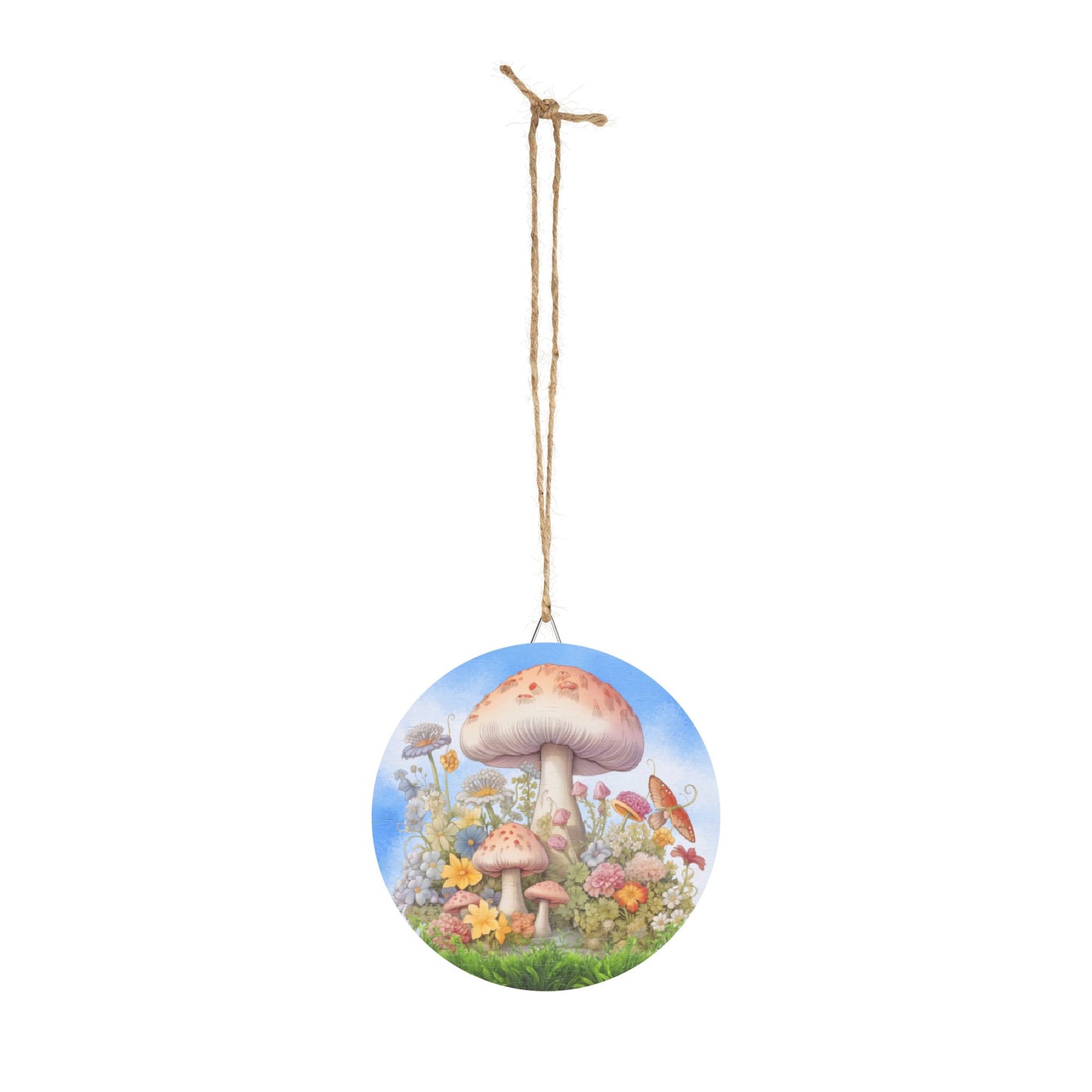 Whimsical Rustic Charm Mushroom Wood Sign - Nature-Inspired Home Decor