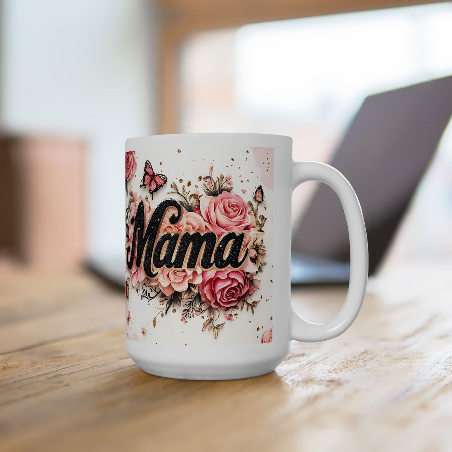 Floral Mama Ceramic Mug - Perfect Gift for Moms
