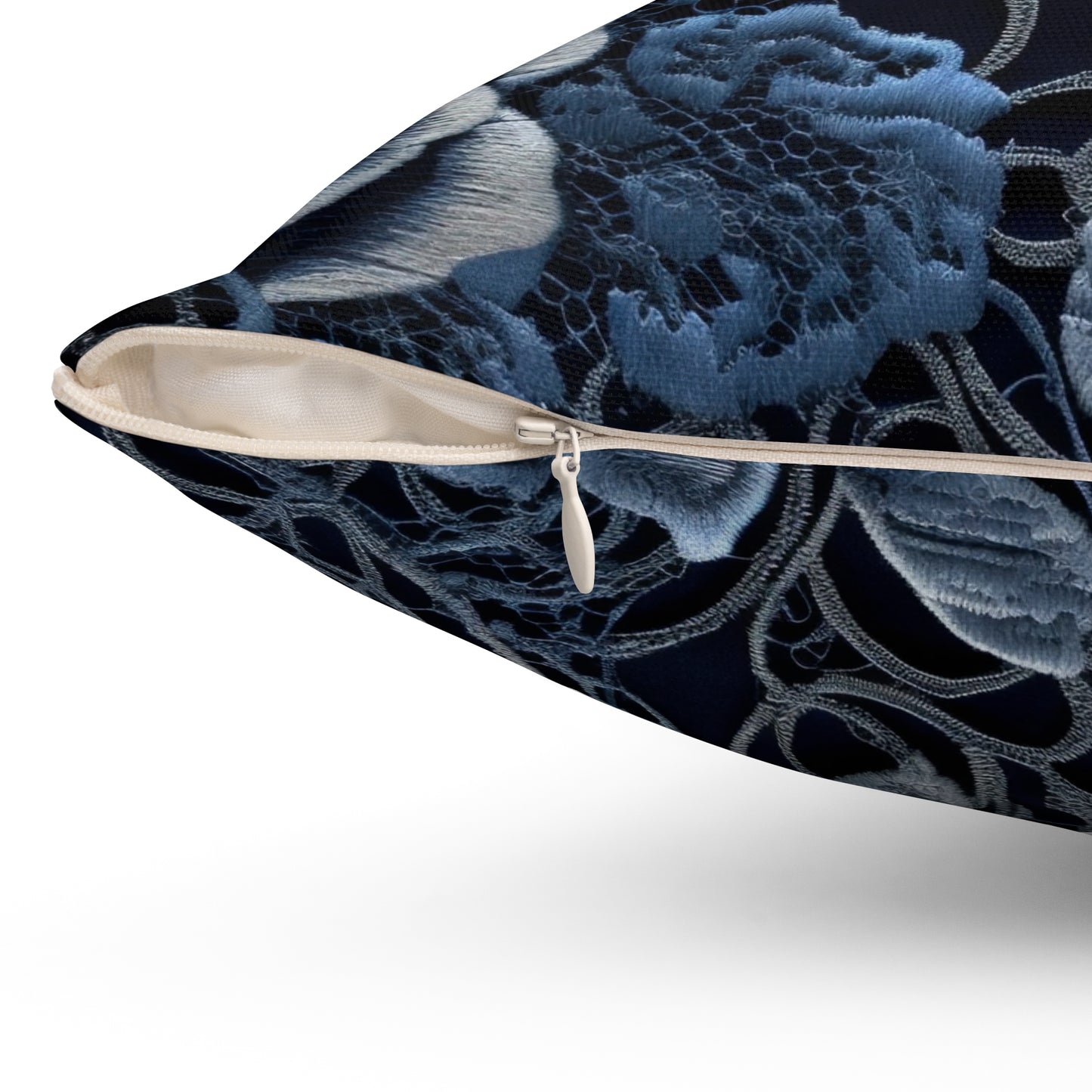 Elegant Gothic Floral Throw Pillow, Home Decor Accent Pillow, Couch Cushion, Gift for Her, Living Room Decor