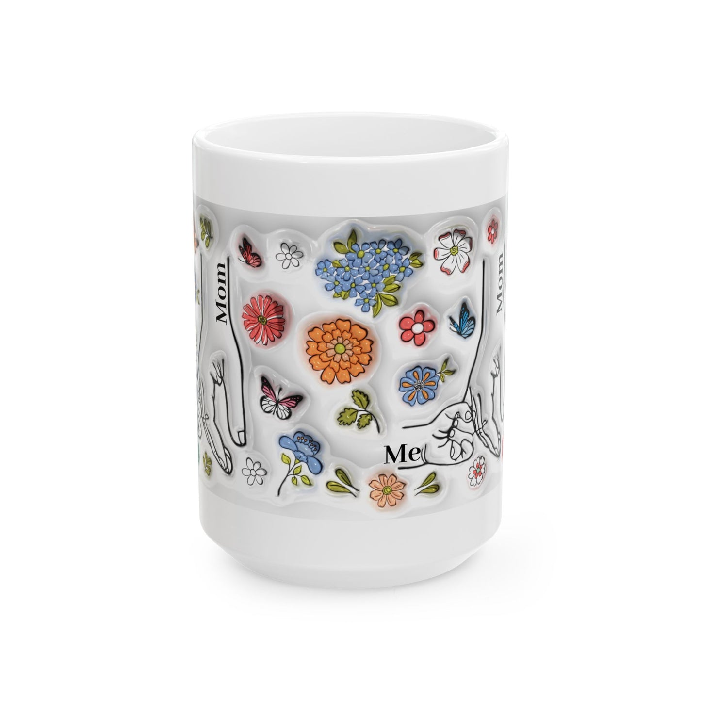 Floral Ceramic Mug for Mom - 11oz & 15oz