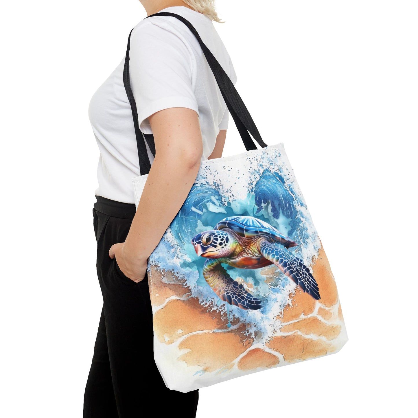 Ocean Turtle Tote Bag - Eco-Friendly, Beach Vibes, Summer Gift, Sea Life Accessory, Environmental Awareness