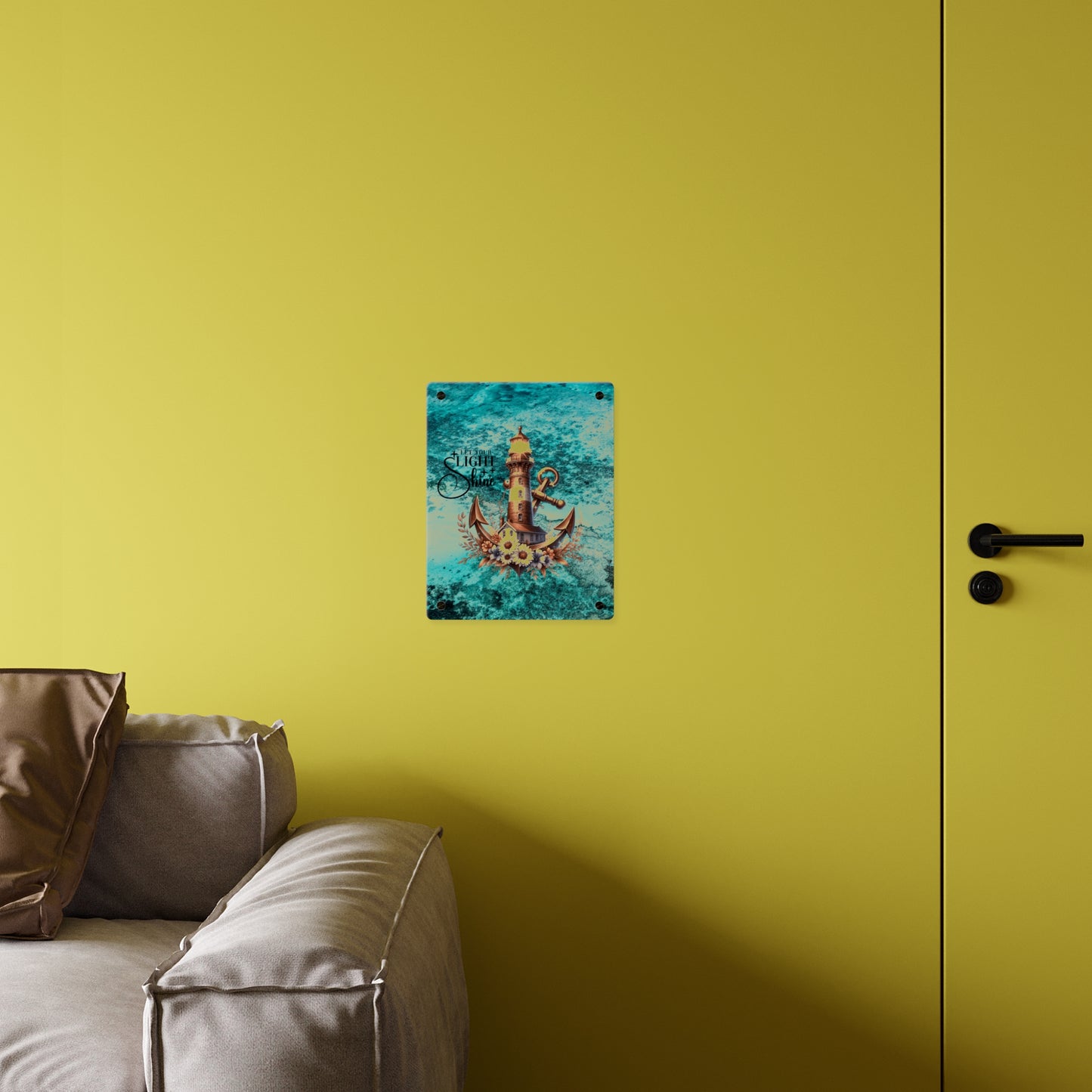 Nautical Acrylic Wall Art Panel - "Let Your Light Shine" Home Decor