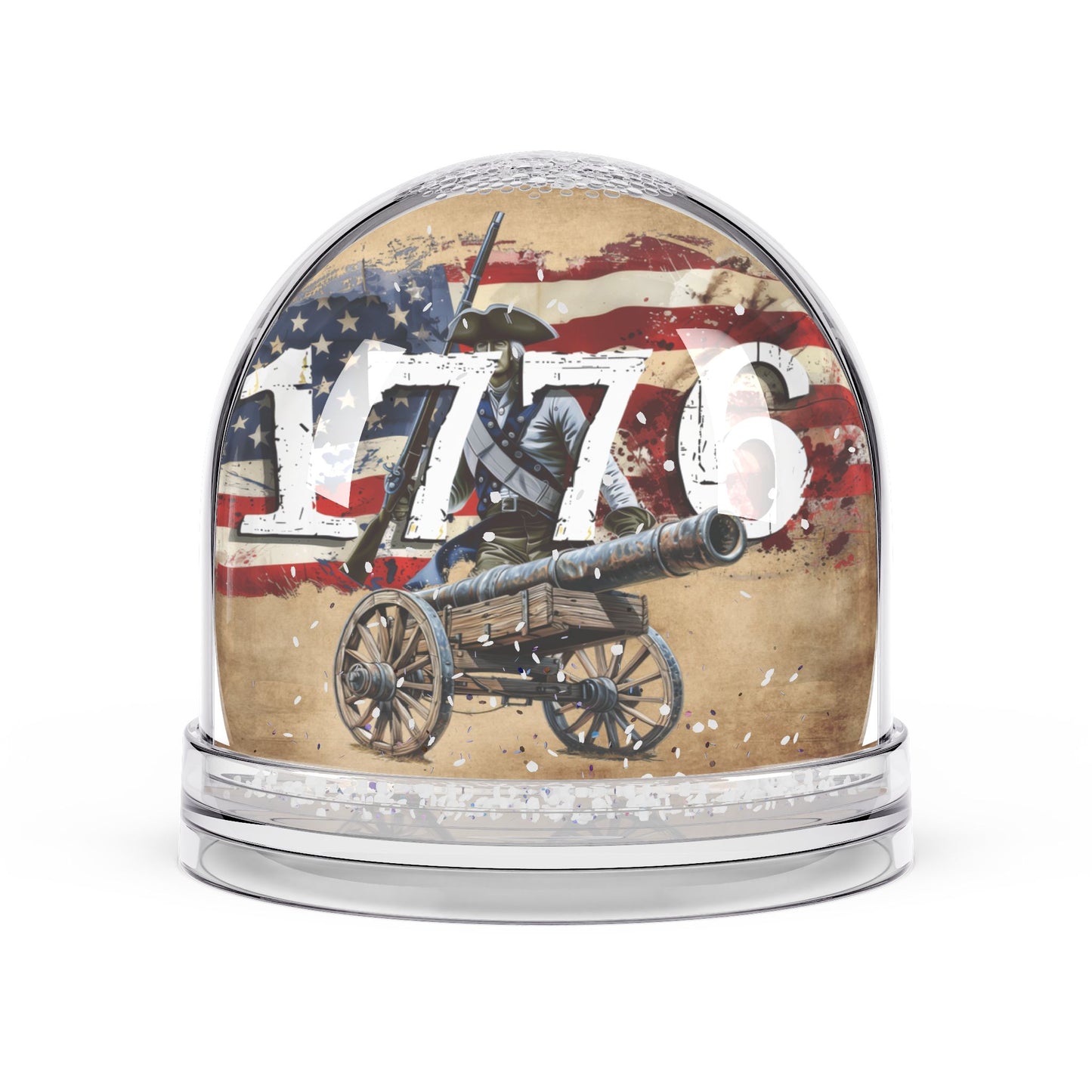 1776 Patriotic Snow Globe - Celebration Memorabilia