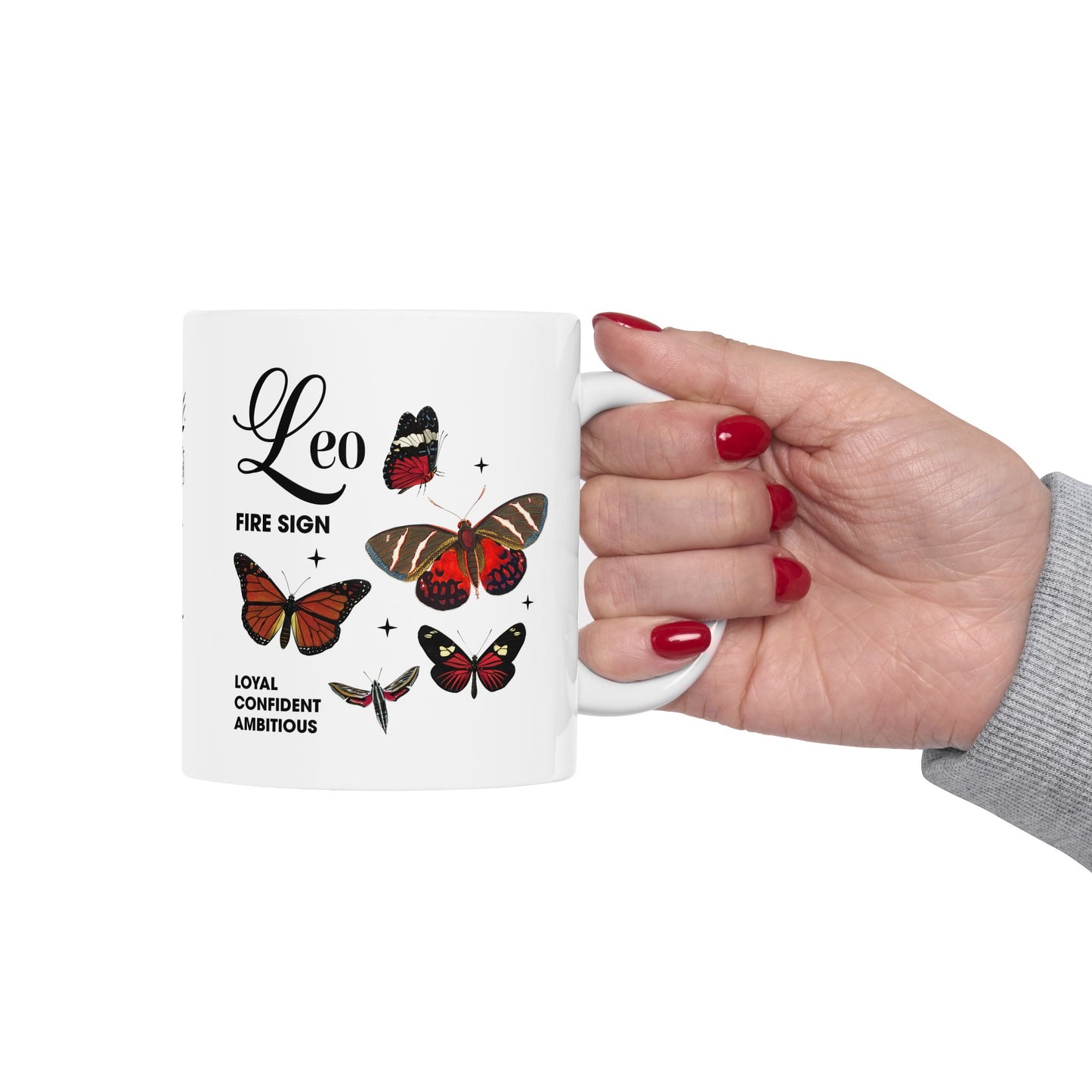 Leo Zodiac Ceramic Mug - Strength & Passion - 11oz/15oz Coffee Cup