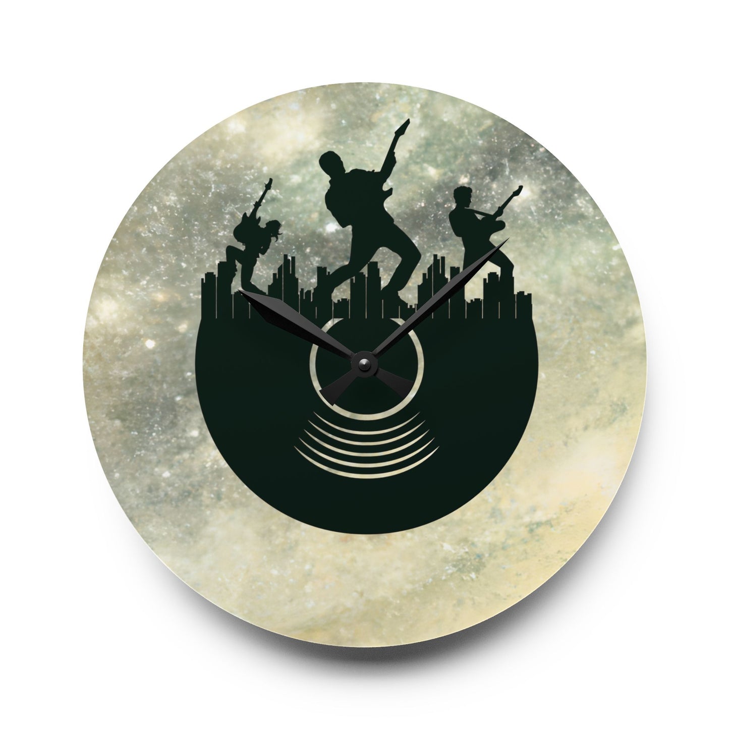 Retro Music Vibes Acrylic Wall Clock - Home Decor Gift