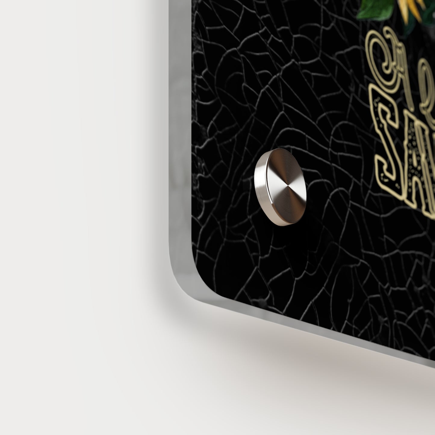 Acrylic Wall Art Panel- 'A Little Sunshine, A Little Savage' Design with Sunflowers