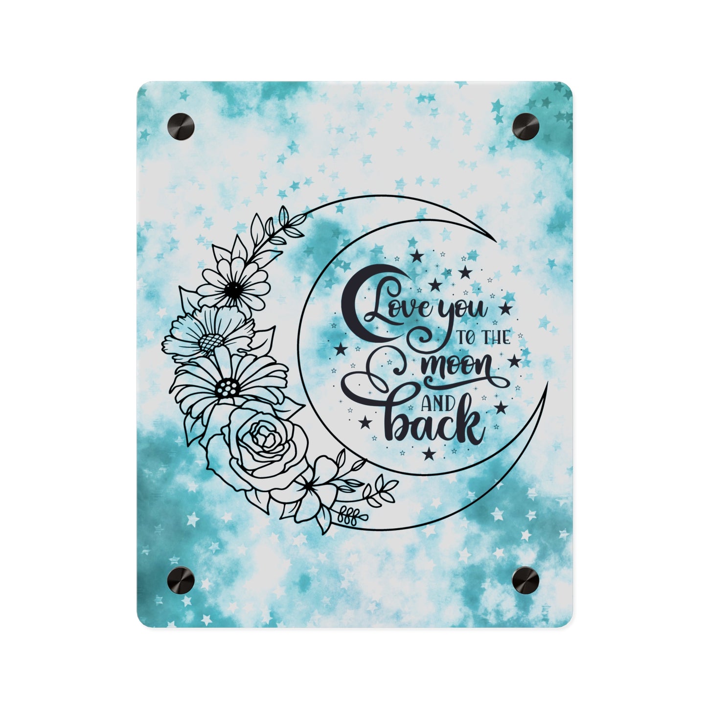 Starry Love You To The Moon And Back Acrylic Wall Art Panel, Beautiful Decor for Any Room, Accent for Any Room, Great Gift Idea for Any Occasion