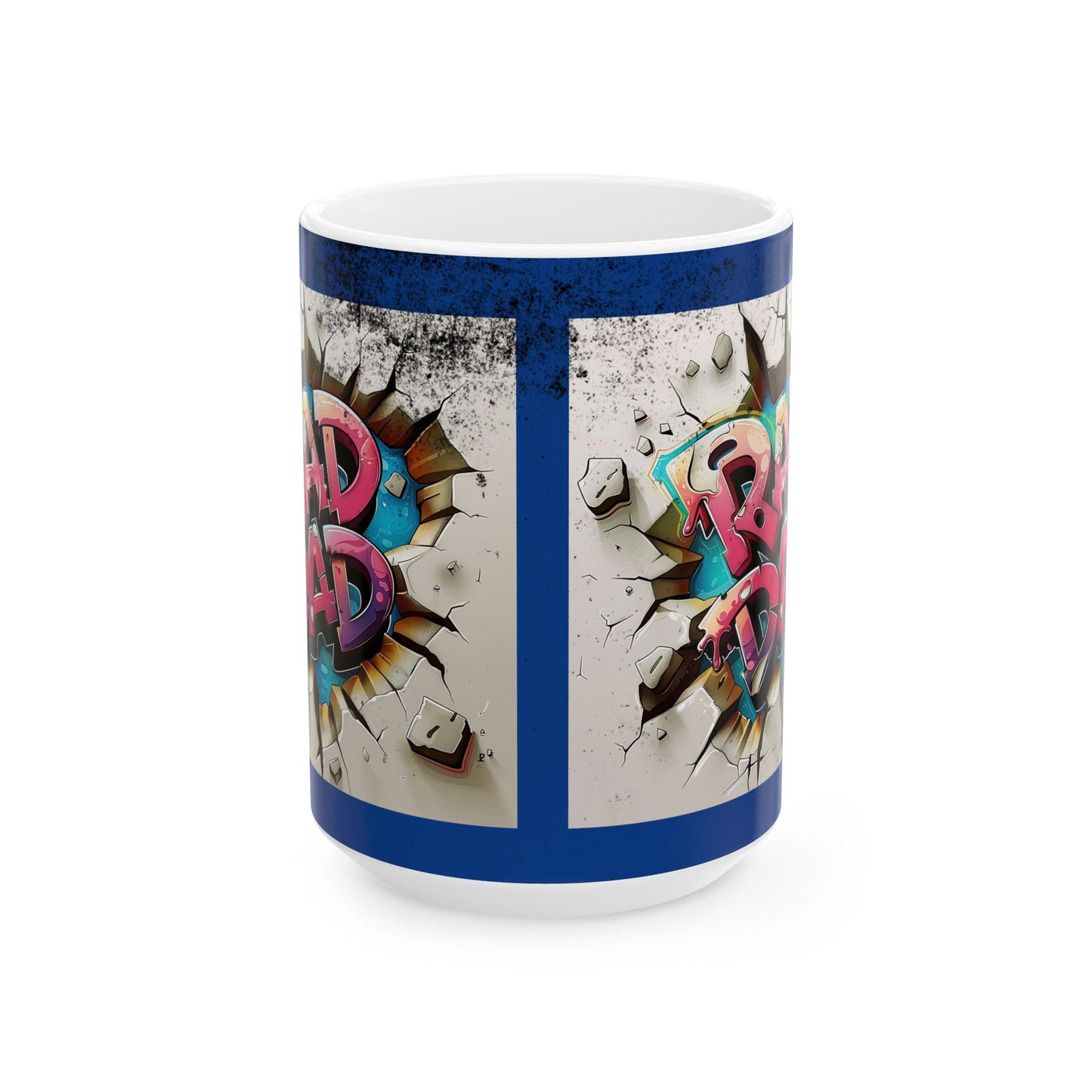 3D Graffiti Mug - Unique Coffee Cup Dads, Father's Day, for Art Lovers, Gift for Birthdays, Creative Kitchen Decor, Visual Art Appreciation