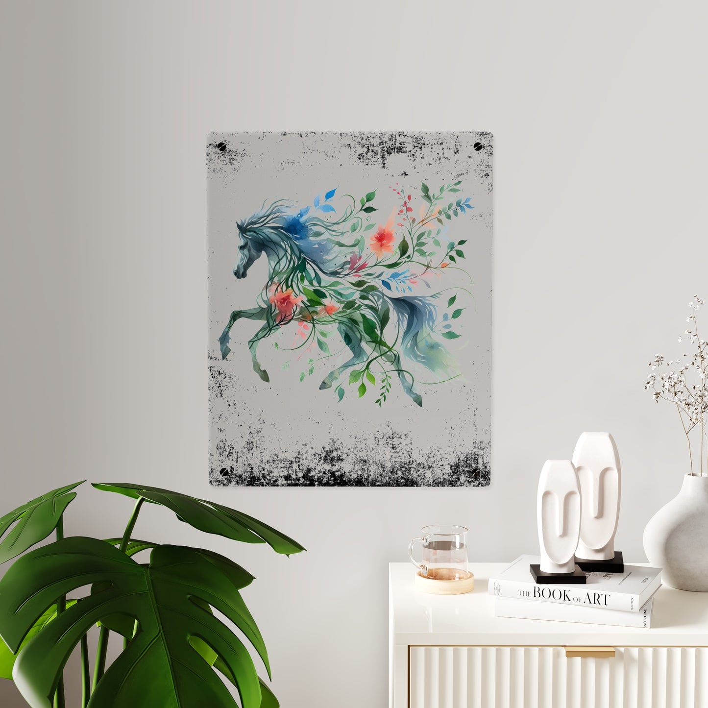 Whimsical Horse Acrylic Wall Art Panel – Nature-Inspired Home Decor