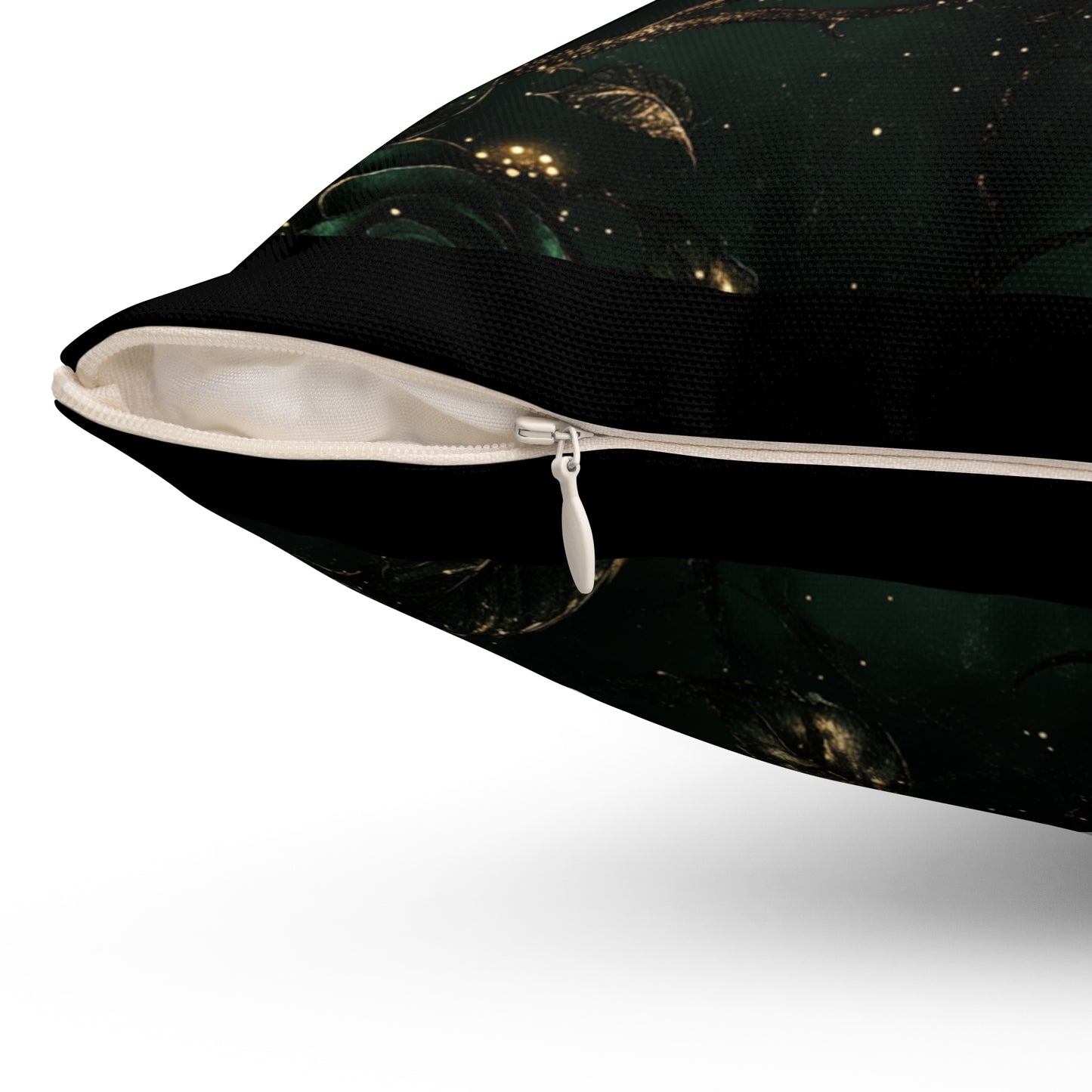 Elegant Gothic Floral Square Pillow, Decorative Cushion, Home Decor, Gift for Her, Sofa Pillow, Bedroom Accent