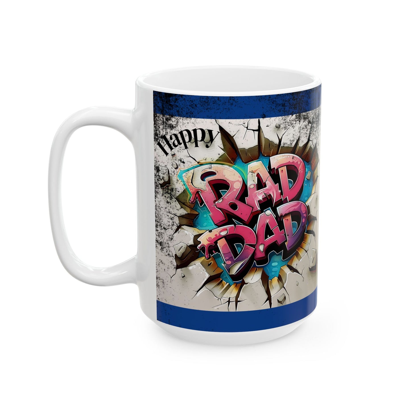 3D Graffiti Mug - Unique Coffee Cup Dads, Father's Day, for Art Lovers, Gift for Birthdays, Creative Kitchen Decor, Visual Art Appreciation