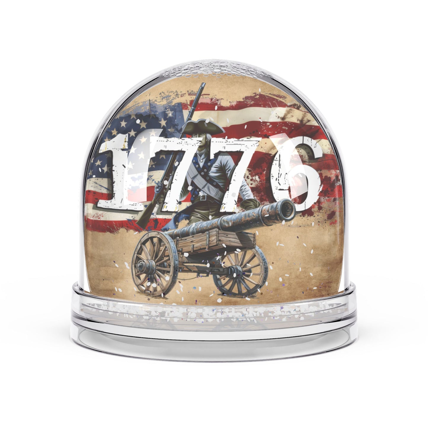 1776 Patriotic Snow Globe - Celebration Memorabilia
