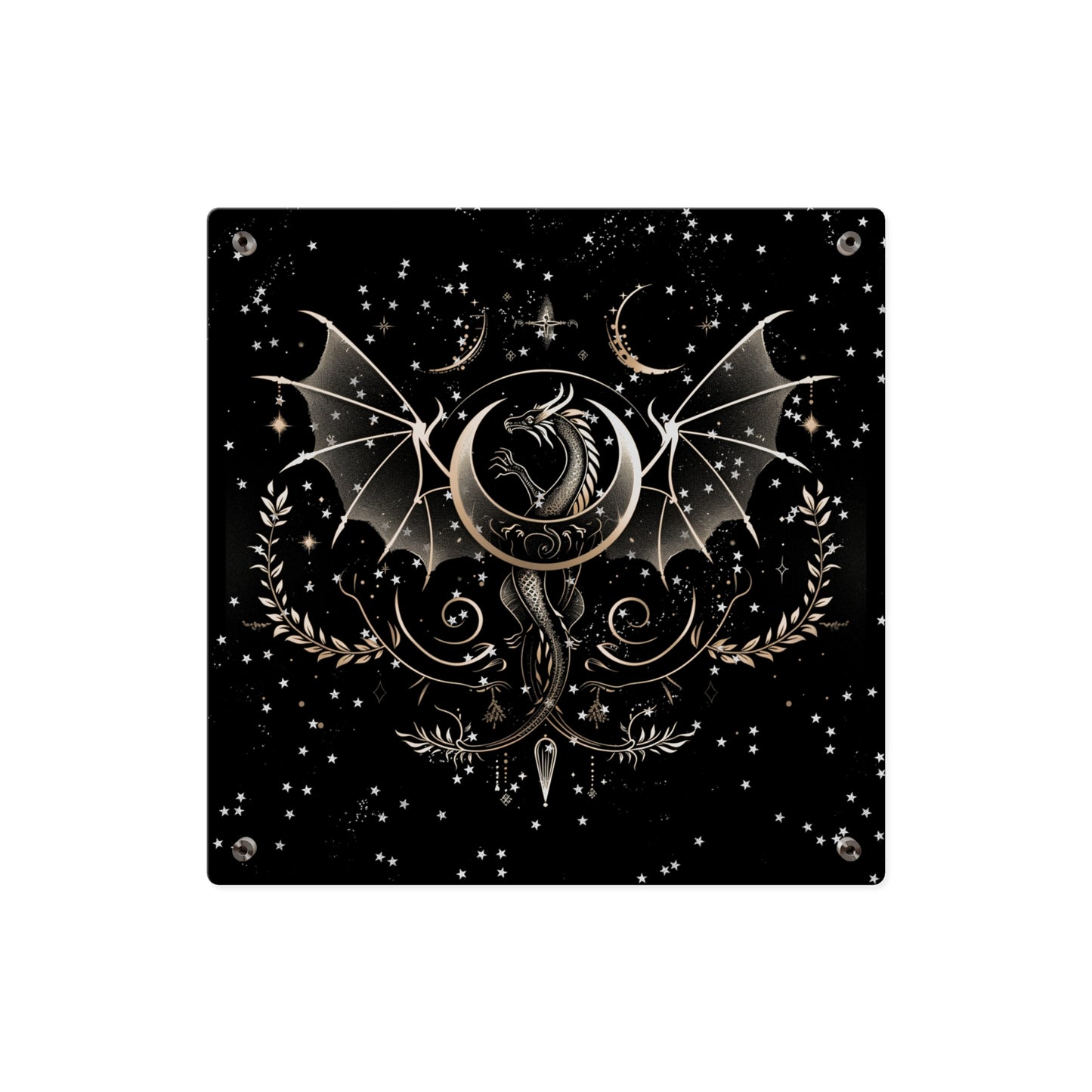 Mystical Dragon Acrylic Wall Art Panels - Celestial Decor for Fantasy Lovers