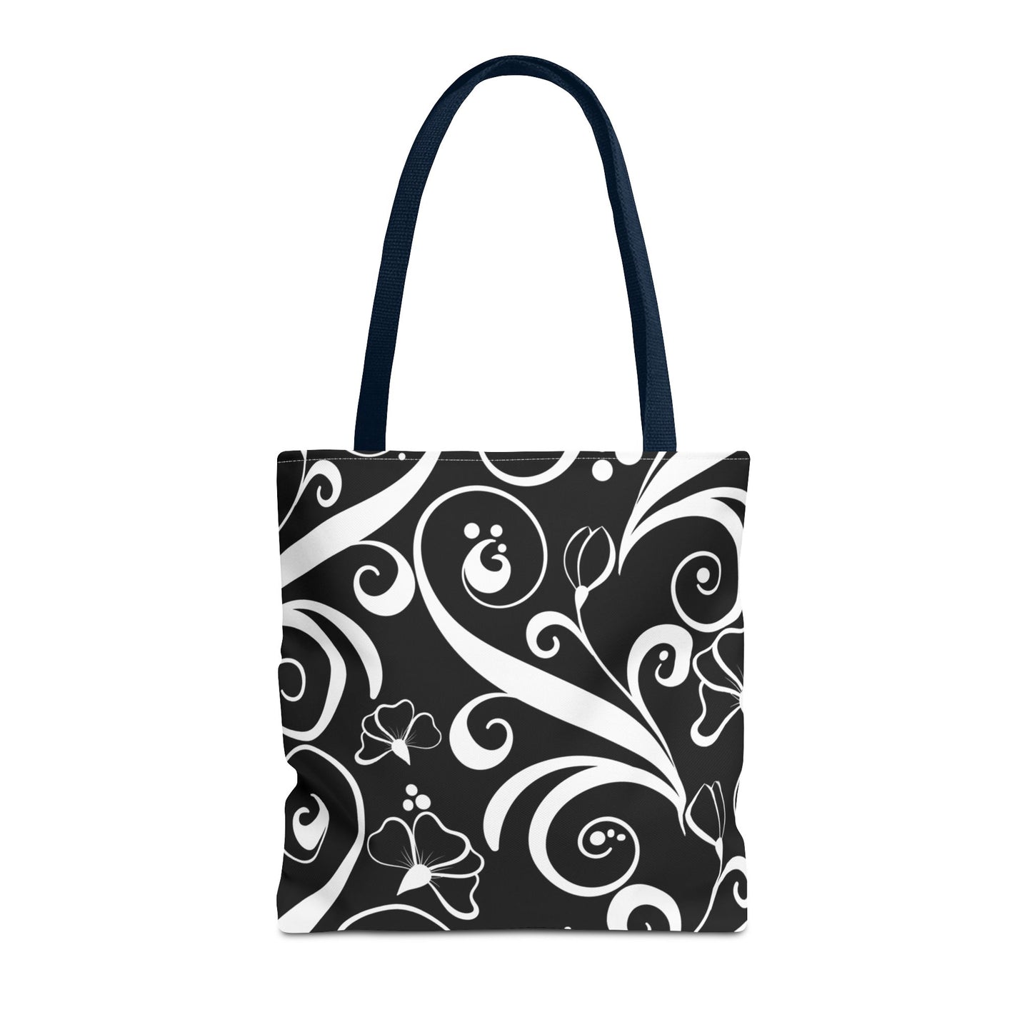 Fashionable Black and White Pattern Tote Bag (AOP), Stylish, Great Gift Idea for Birthdays, Holidays, Any Occasion for Anyone