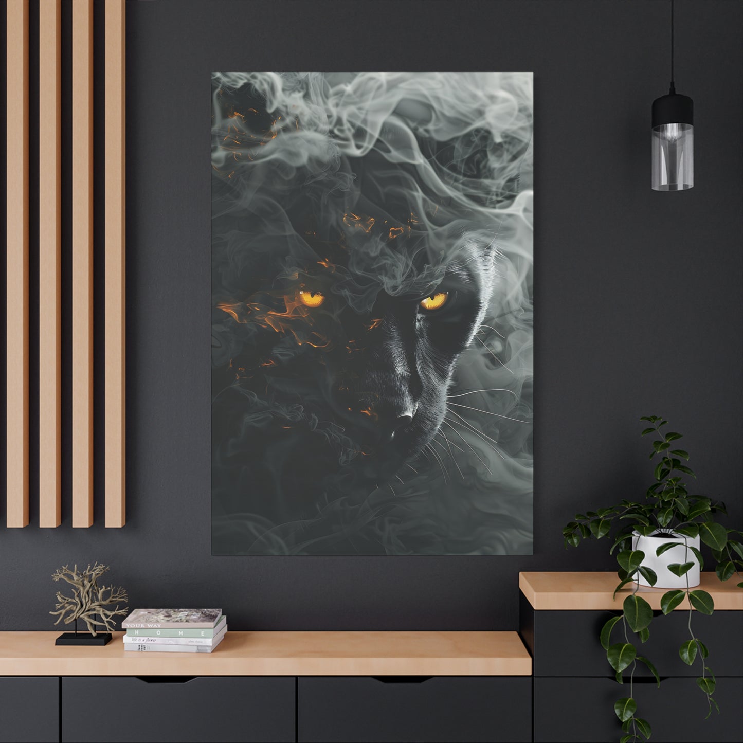 Mystical Panther Canvas Wall Art - 1.25" Stretched Wall Decor