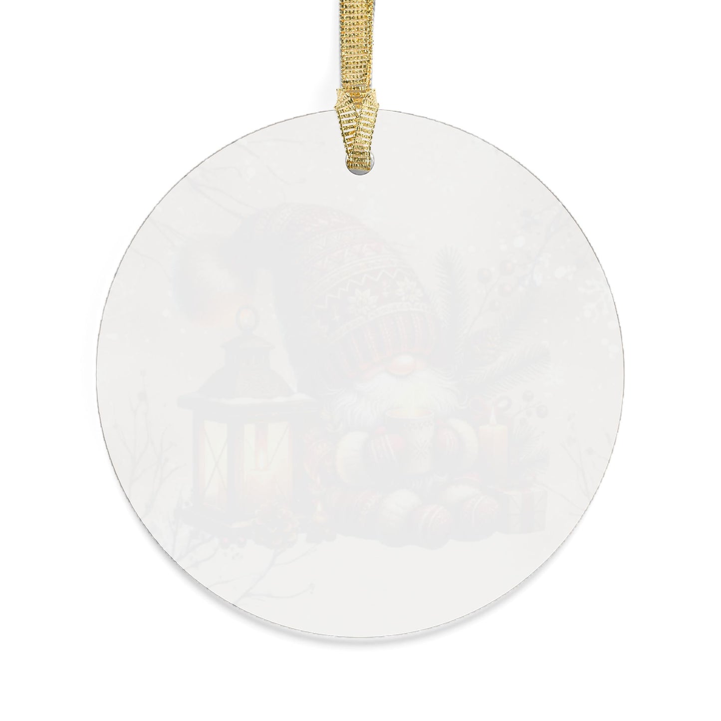 Christmas Acrylic Ornaments with Santa Gnome Design Holiday Decor