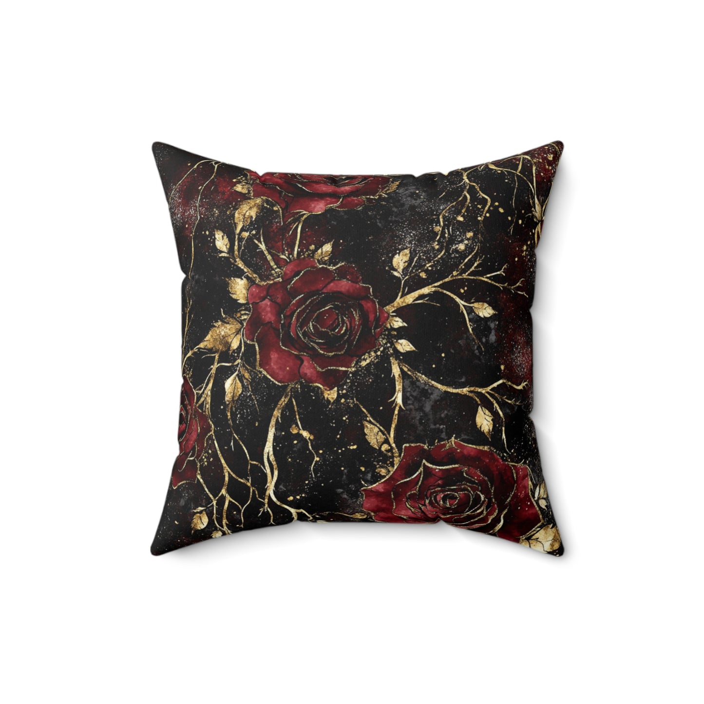 Elegant Gothic Floral Decorative Pillow, Home Decor Cushion, Couch Accessory, Gift for Her, Romantic Accent Pillow