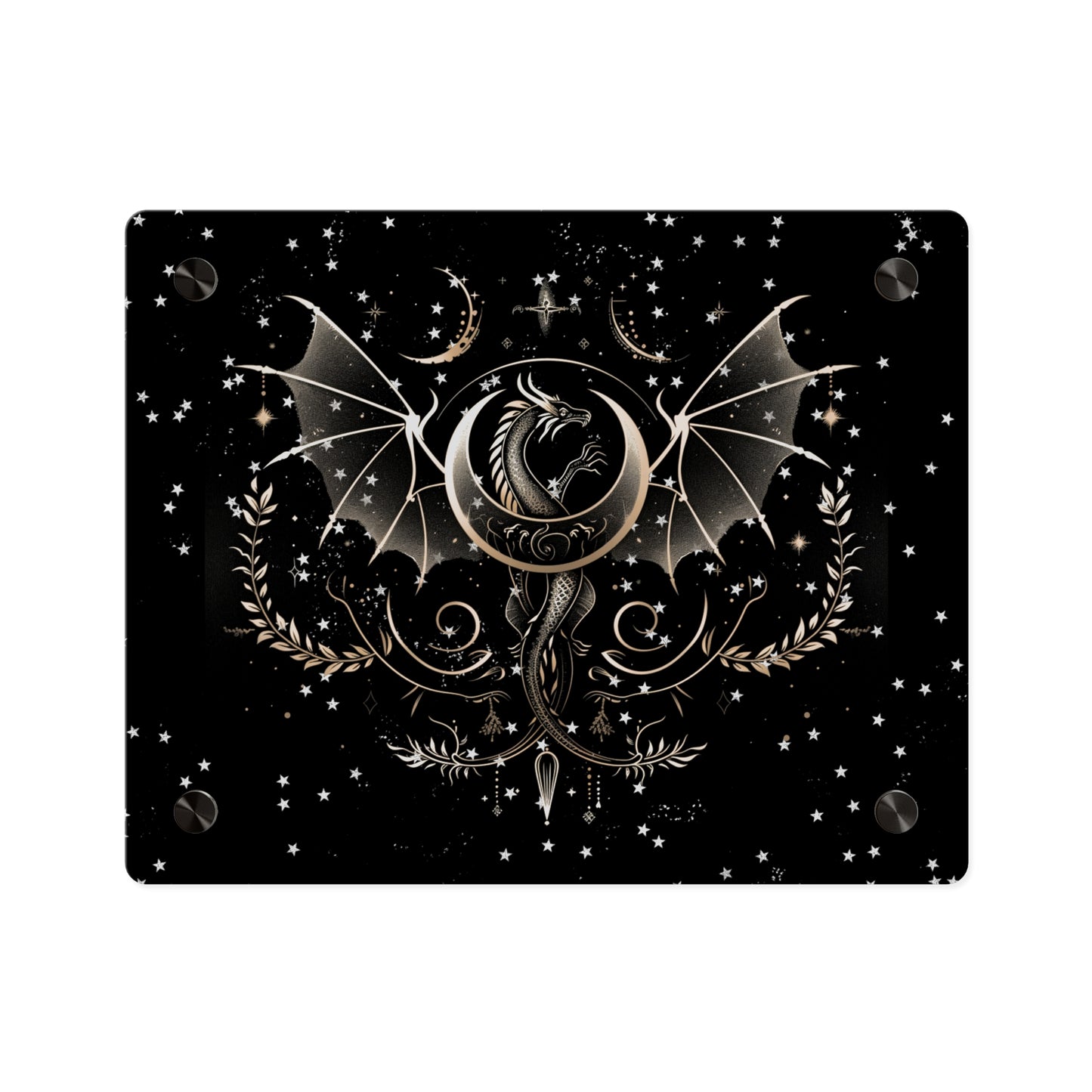 Mystical Dragon Acrylic Wall Art Panels - Celestial Decor for Fantasy Lovers