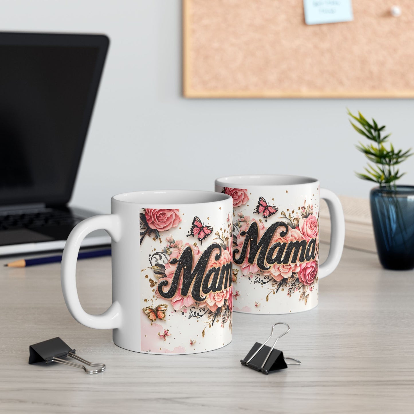 Floral Mama Ceramic Mug - Perfect Gift for Moms