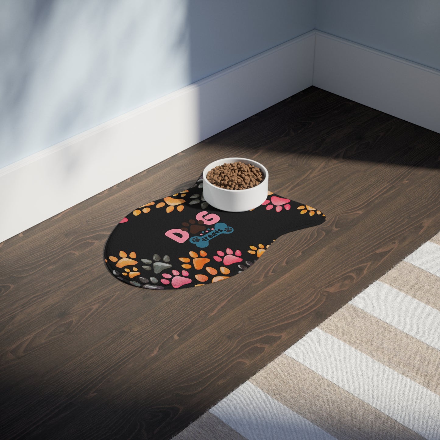 Stylish Pet Feeding Mats - Perfect for Dog Lovers, Cute Paw Print Design, Dog Feeding Station, Pet Accessories, Home Decor