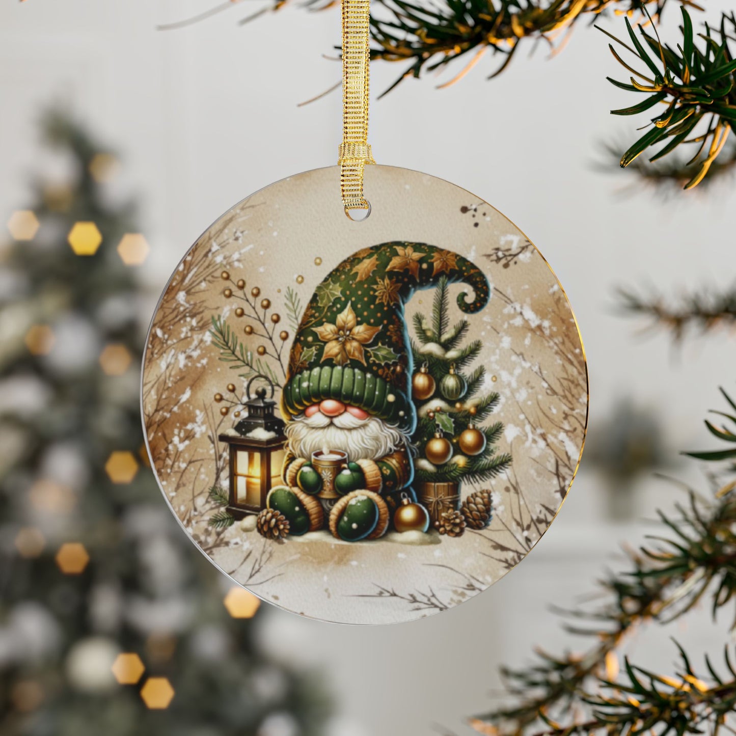 Gnome Christmas Acrylic Ornaments – Festive Holiday Decor